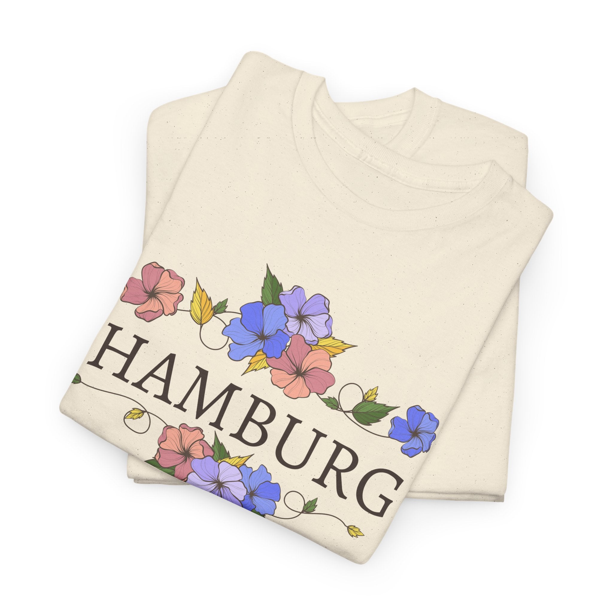 Floral City Name Casual T-Shirt – Bamerix