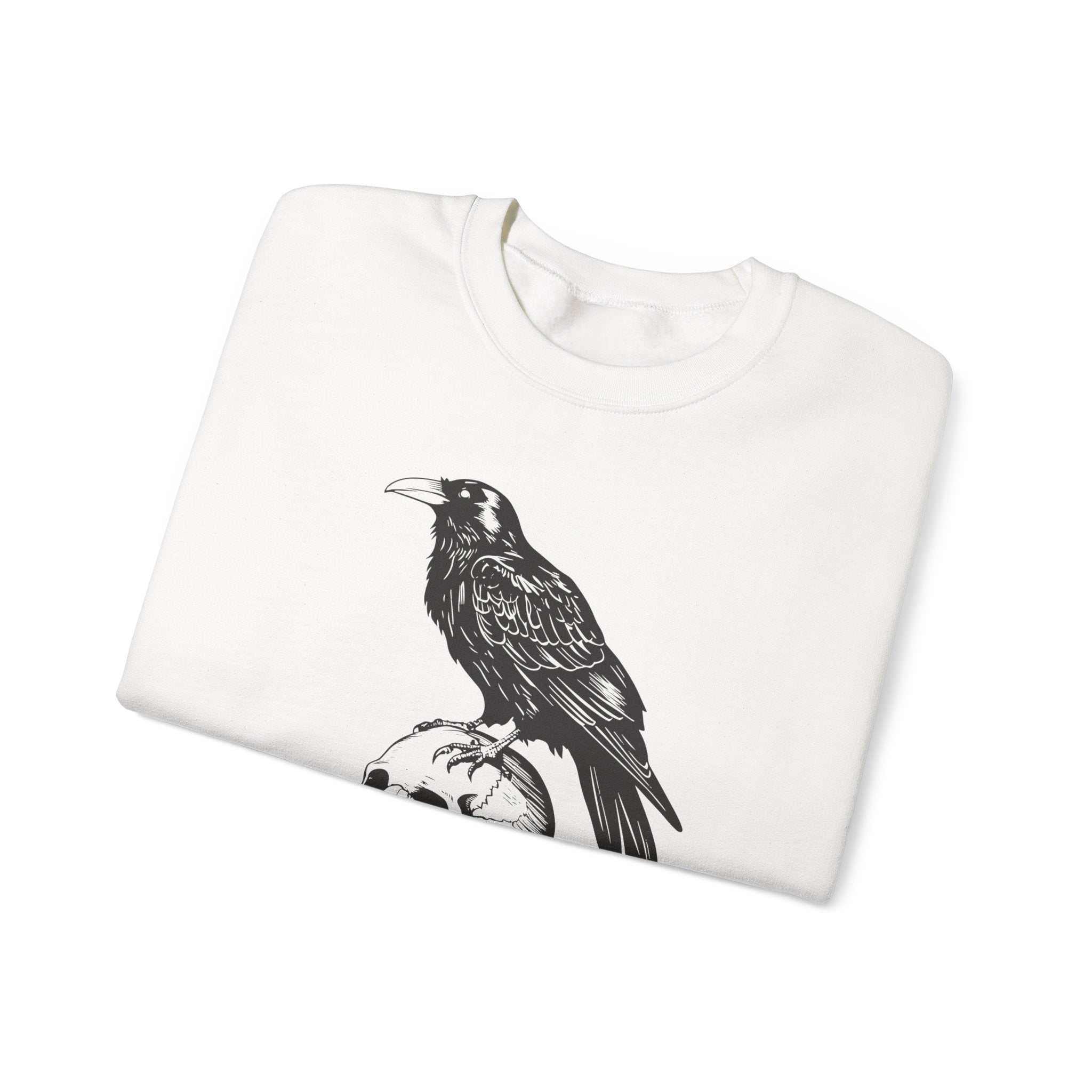 Raven Skull Sweatshirt, Gothic Crewneck Jumper – Bamerix