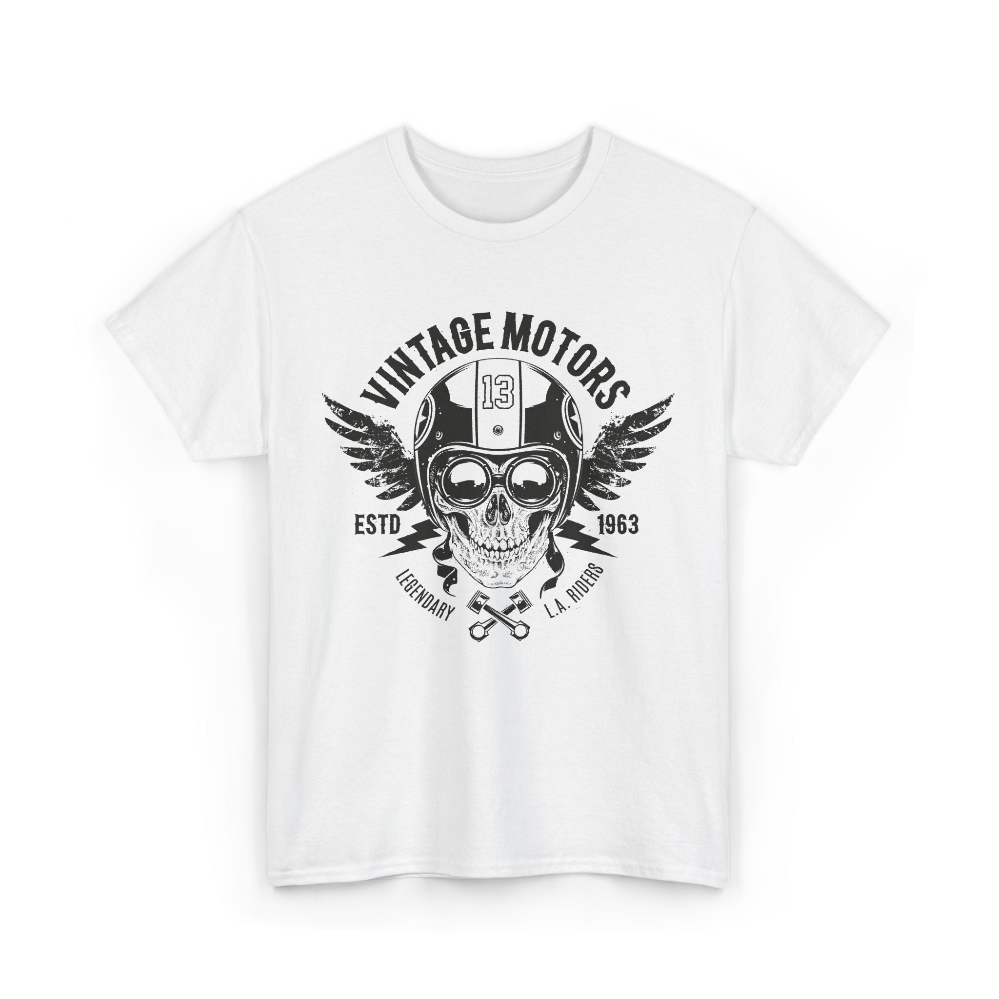 New York Skull Tee — Vintage Biker Helmet Graphic T-Shirt – Bamerix