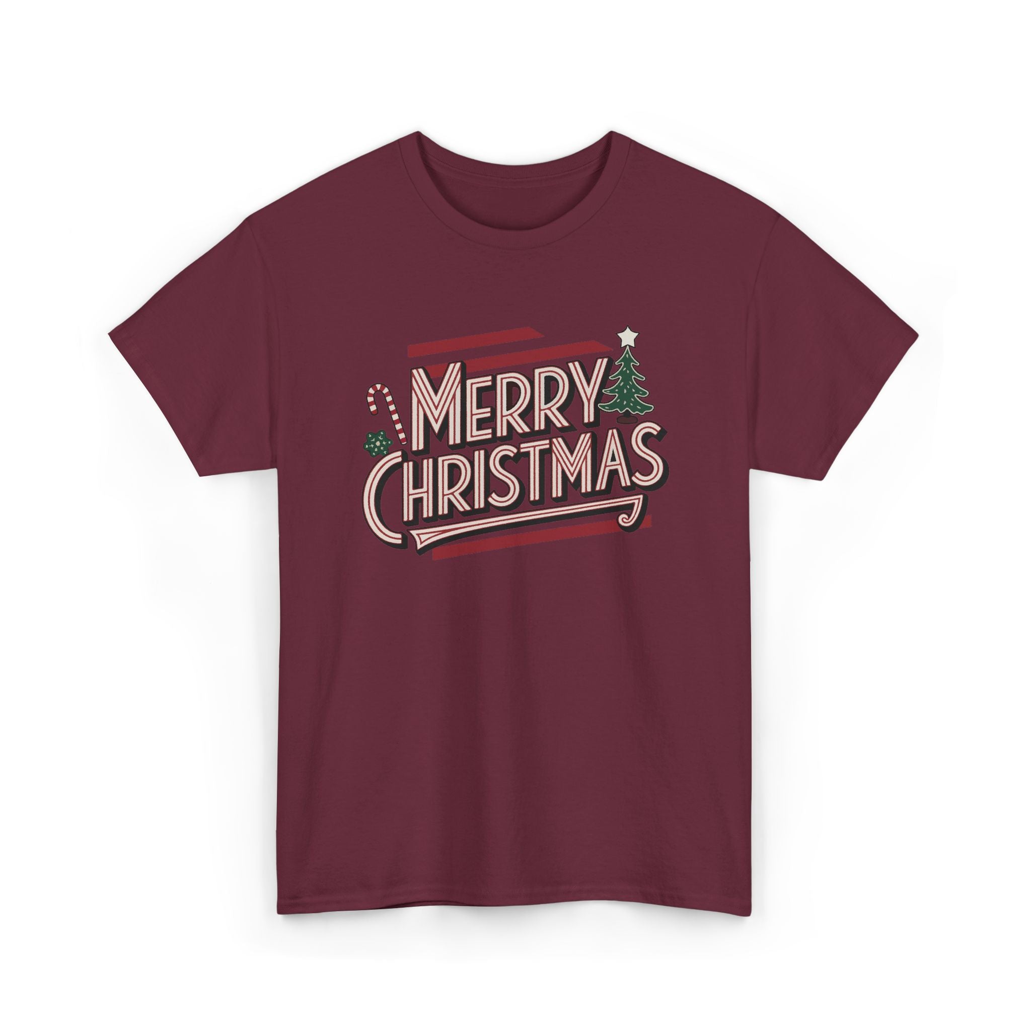 Merry Christmas Unisex Heavy Cotton Tee,  Christmas Apparel – Bamerix