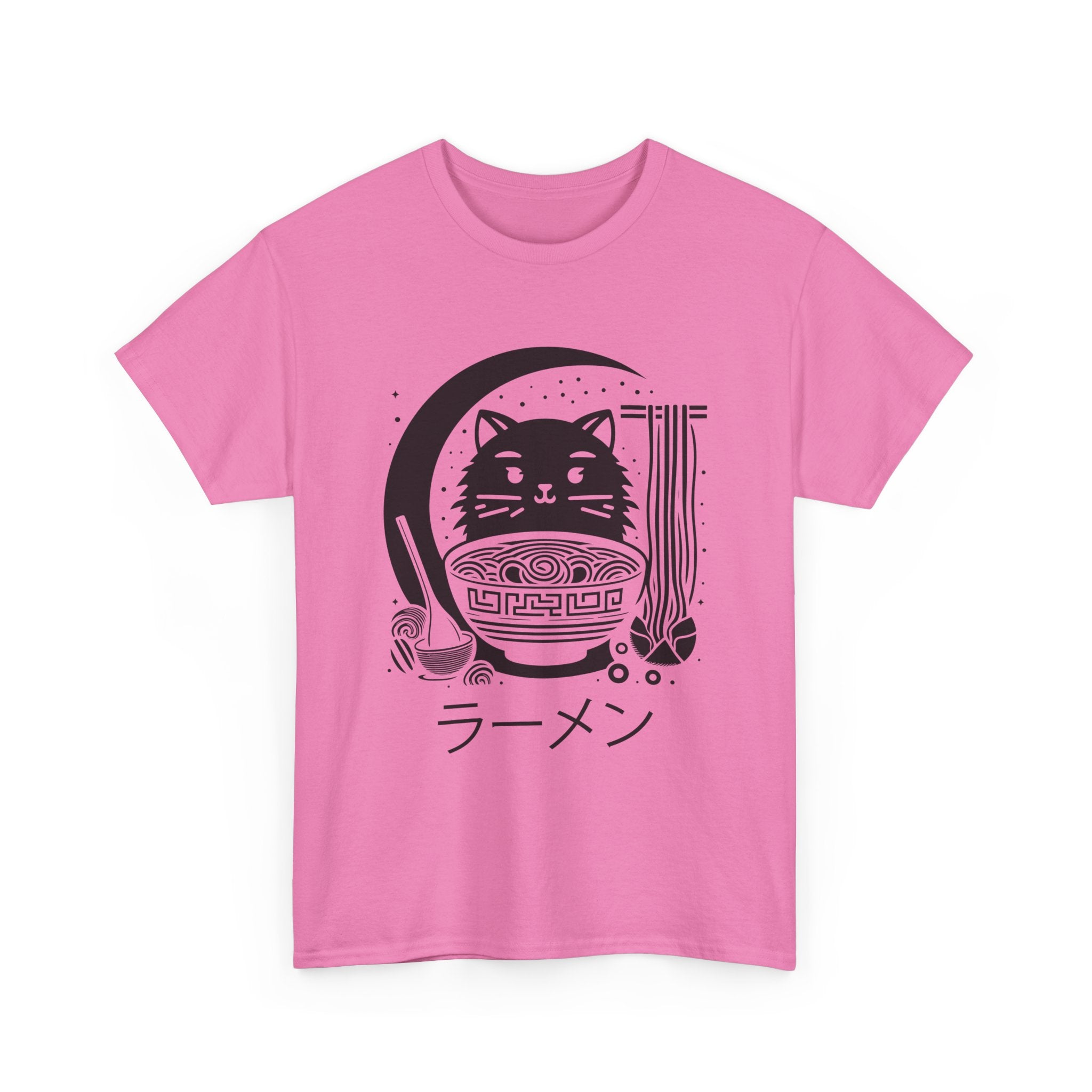 Playful Cat Ramen Unisex Heavy Cotton Tee – Bamerix