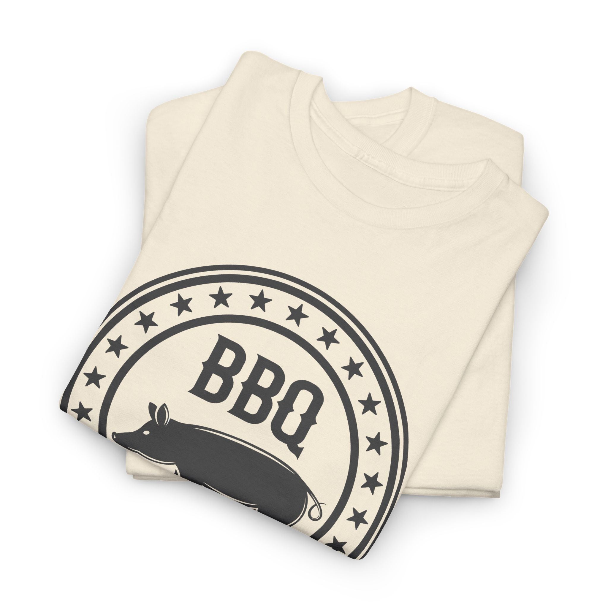 BBQ Pig Logo T-Shirt — Vintage Red Barbecue Grill Tee