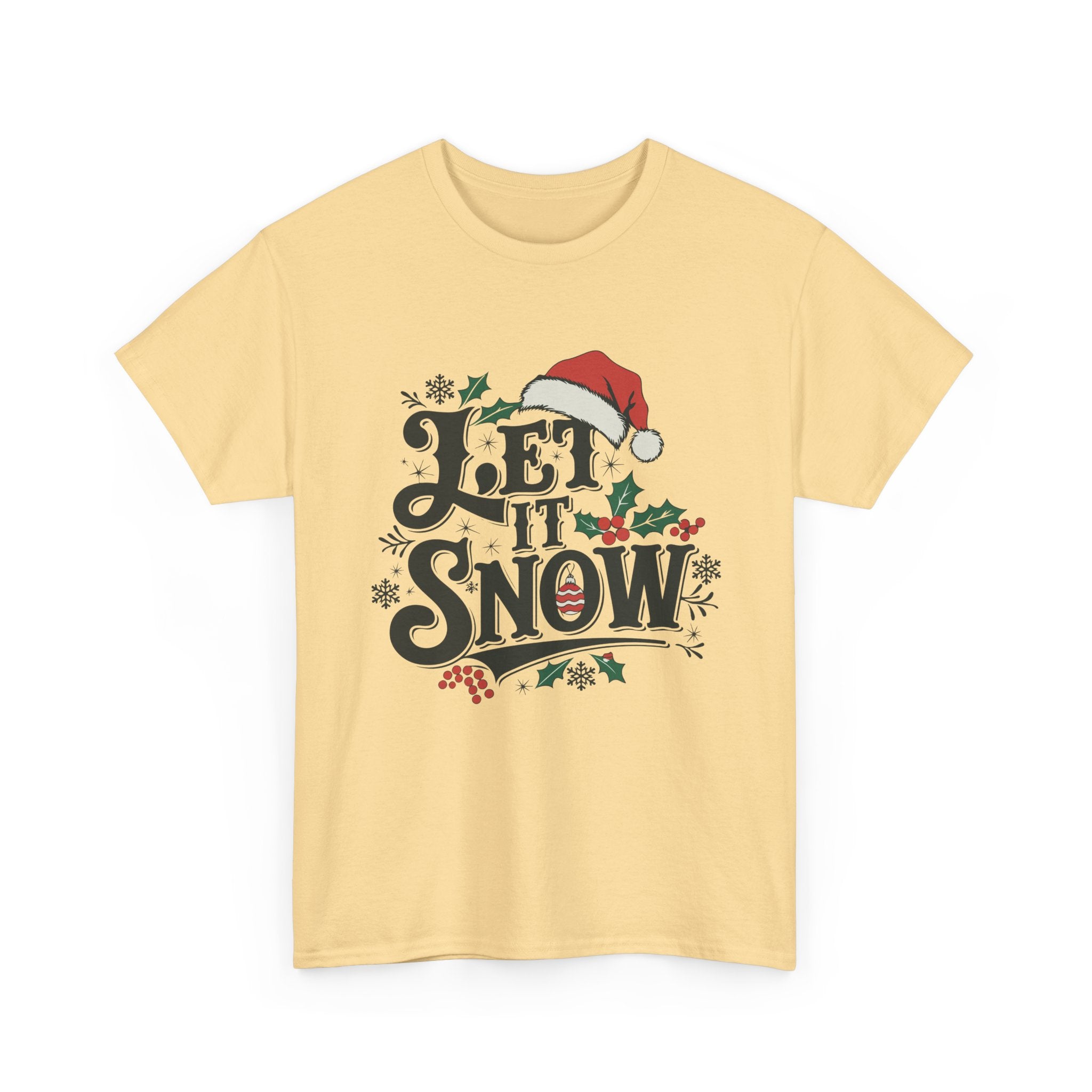 Let It Snow Christmas Unisex Tee - Holiday Cotton Shirt – Bamerix