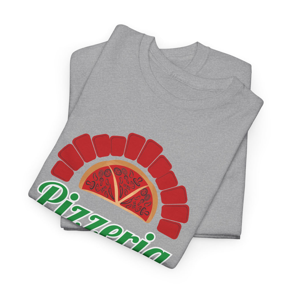 Pizzeria Pizza Tee – Retro Italian Pizzeria Logo T-Shirt – Bamerix