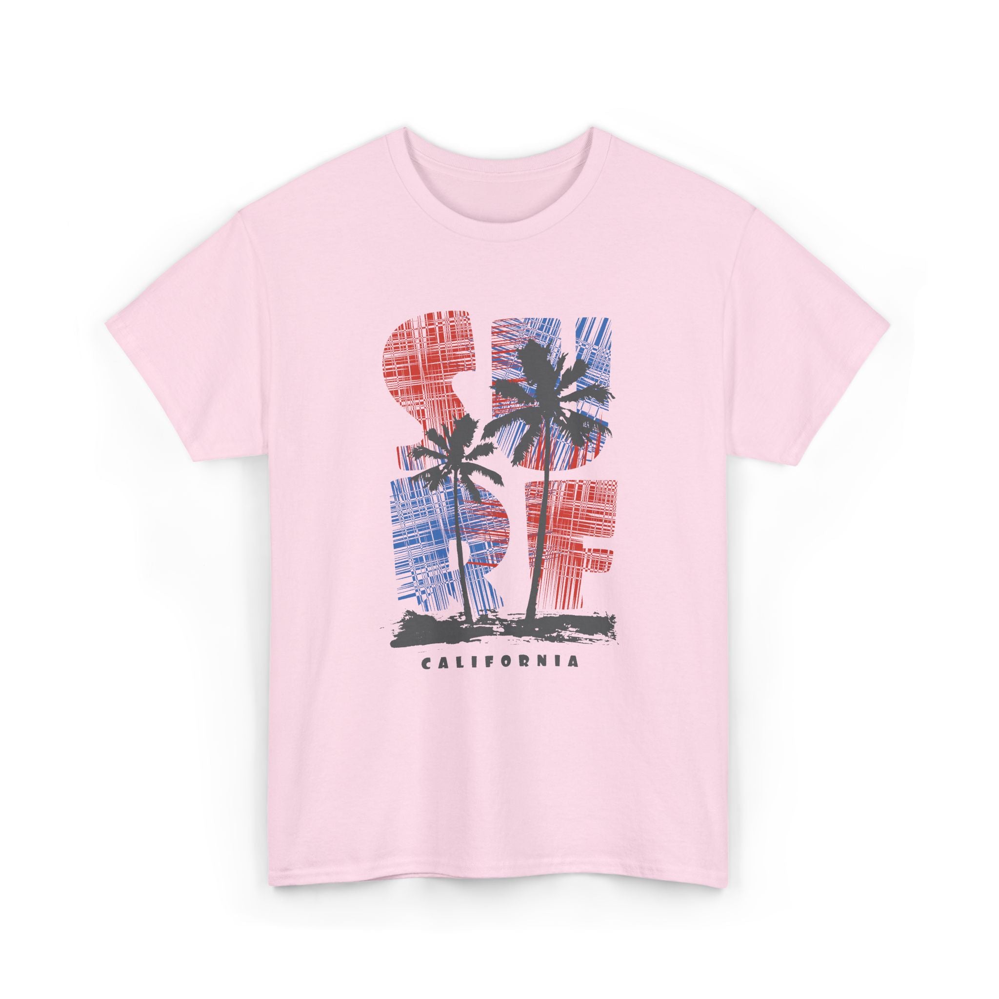 Surf California T-Shirt — Retro Palm Surfboard Graphic Tee – Bamerix