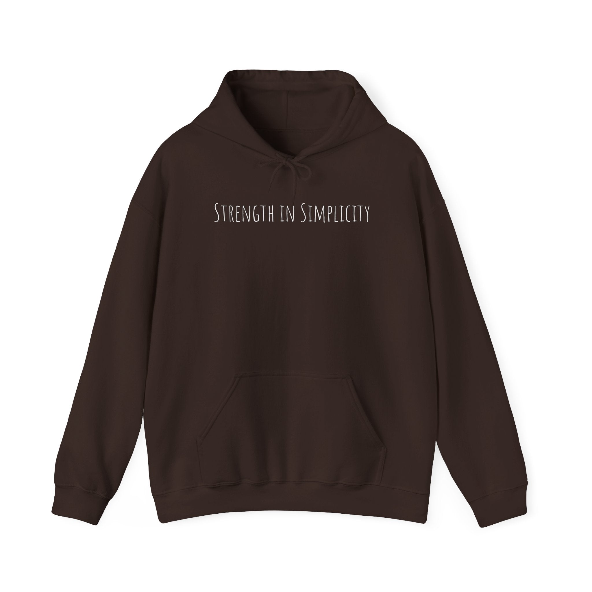 Strength in Simplicity Hoodie — Minimalist Inspirational Sweatshirt – Bamerix