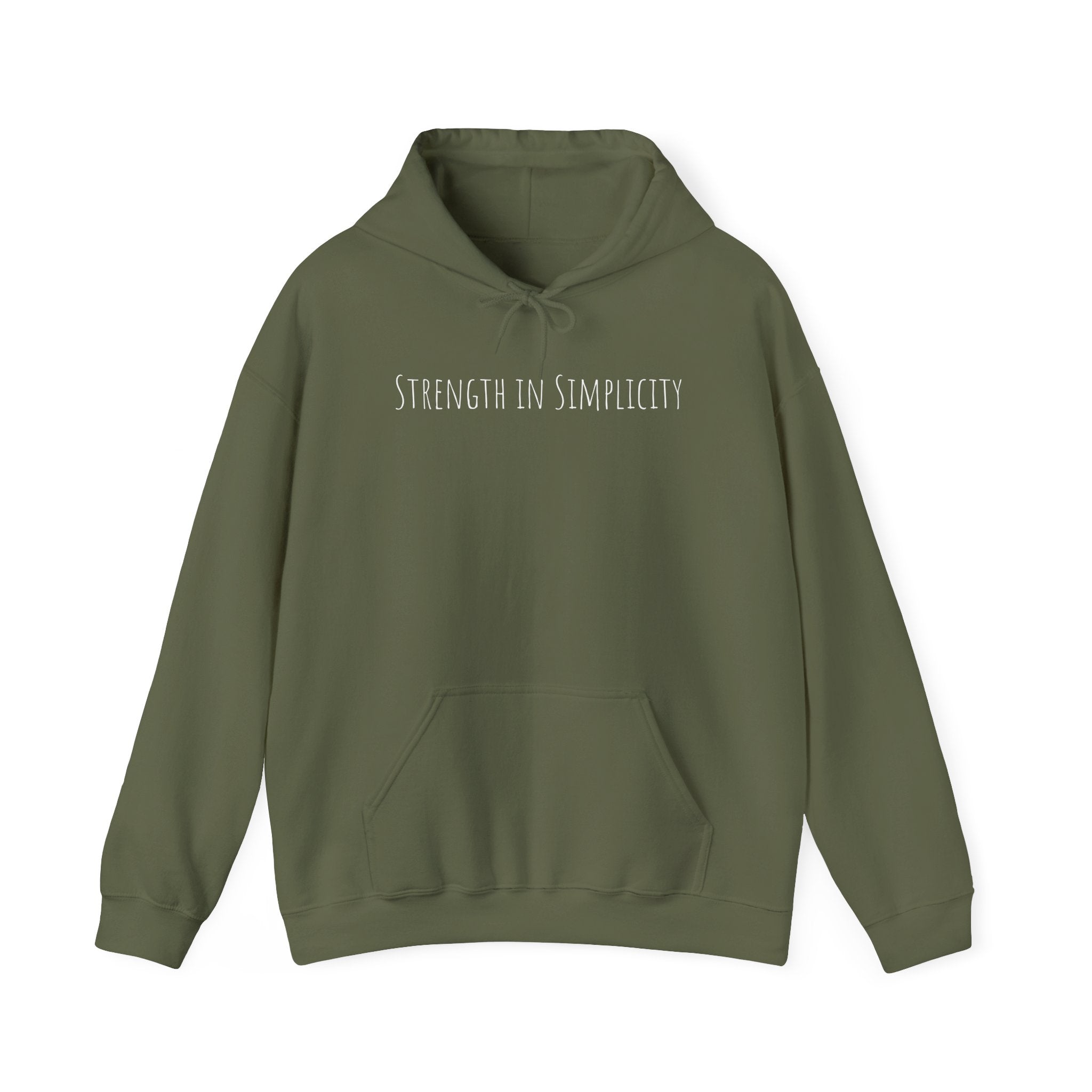 Strength in Simplicity Hoodie — Minimalist Inspirational Sweatshirt – Bamerix