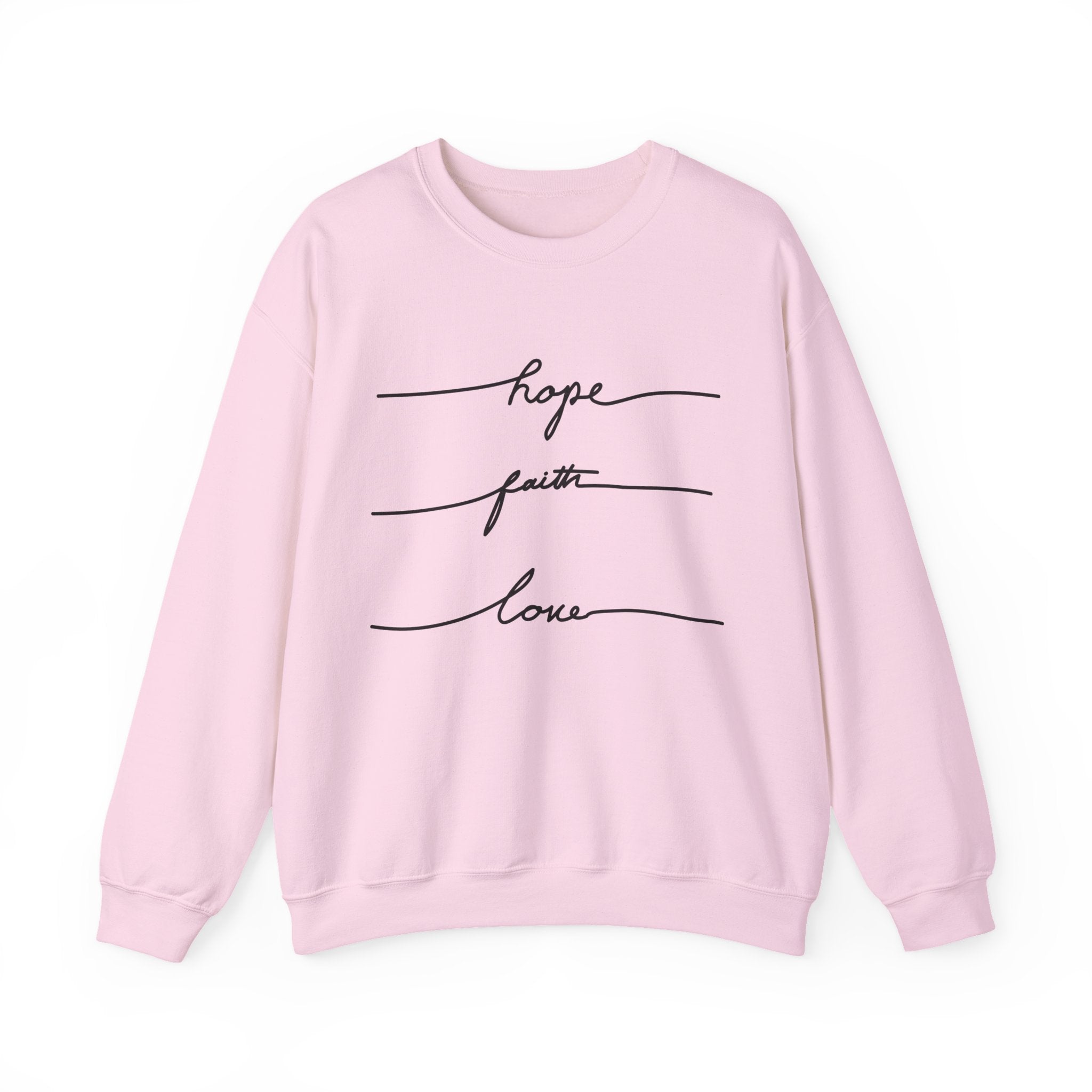 Hope, Faith, Love Crewneck Sweatshirt – Bamerix