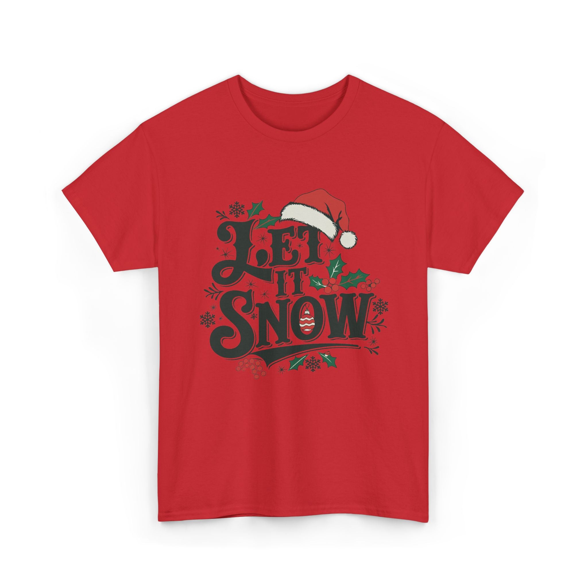Let It Snow Christmas Unisex Tee - Holiday Cotton Shirt – Bamerix