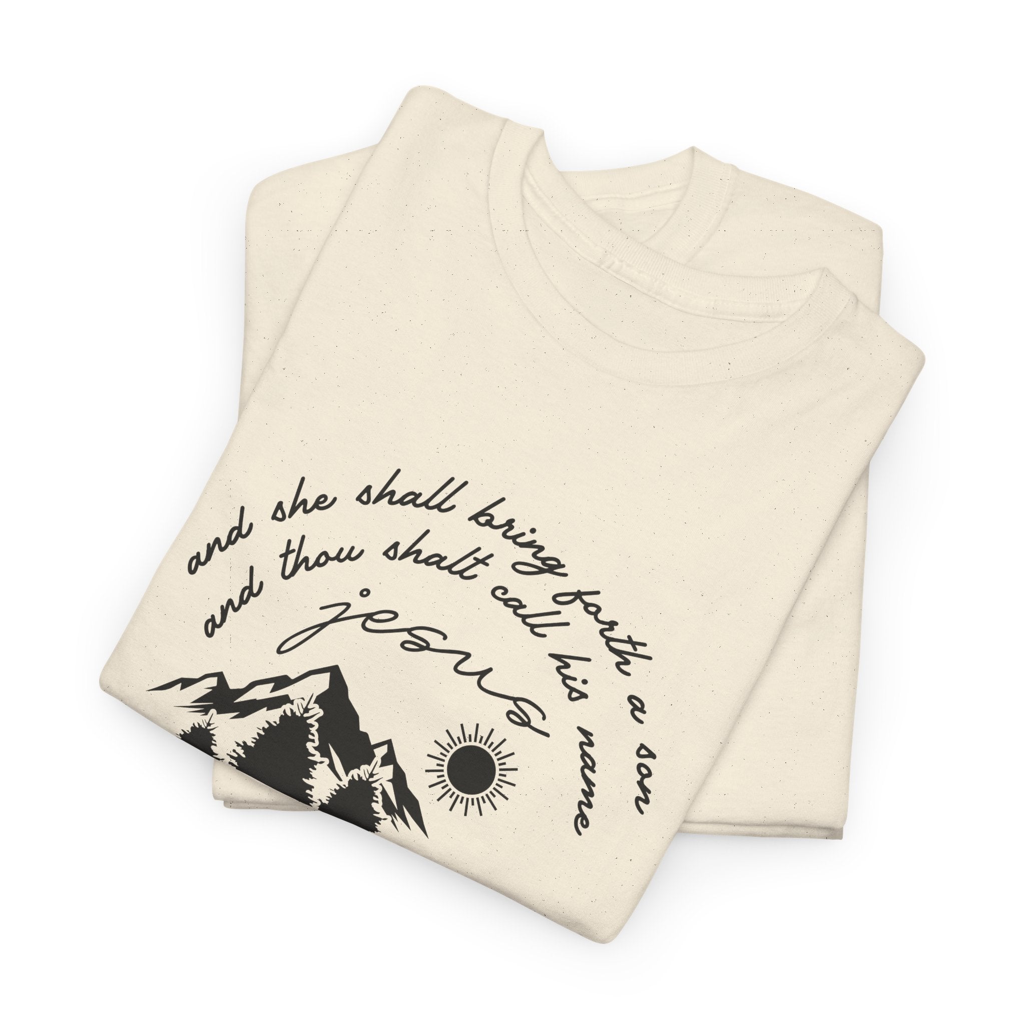 Faith Scripture Graphic T-Shirt – Matthew 1:21 – Bamerix