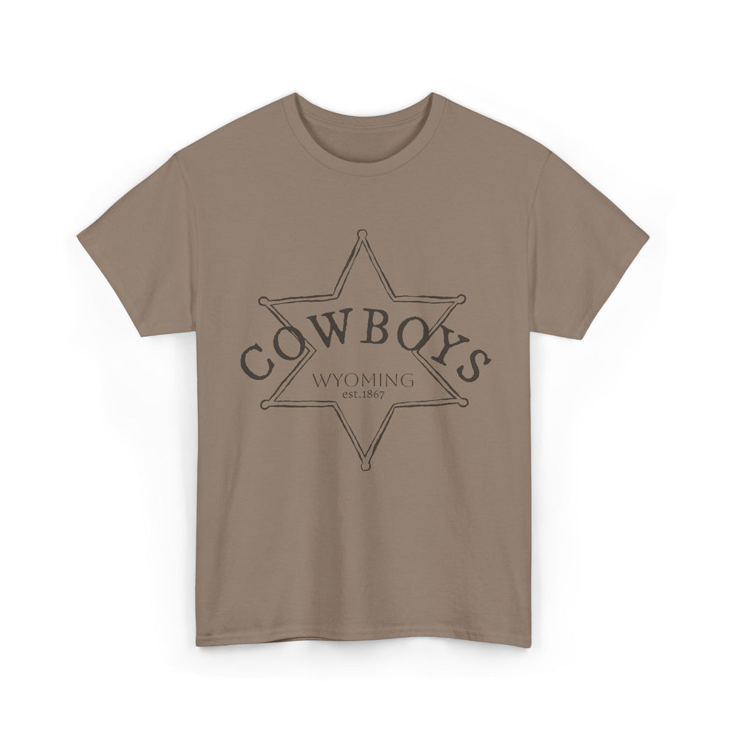 Cowboys Wyoming Sheriff Star T-Shirt — Vintage Western Tee