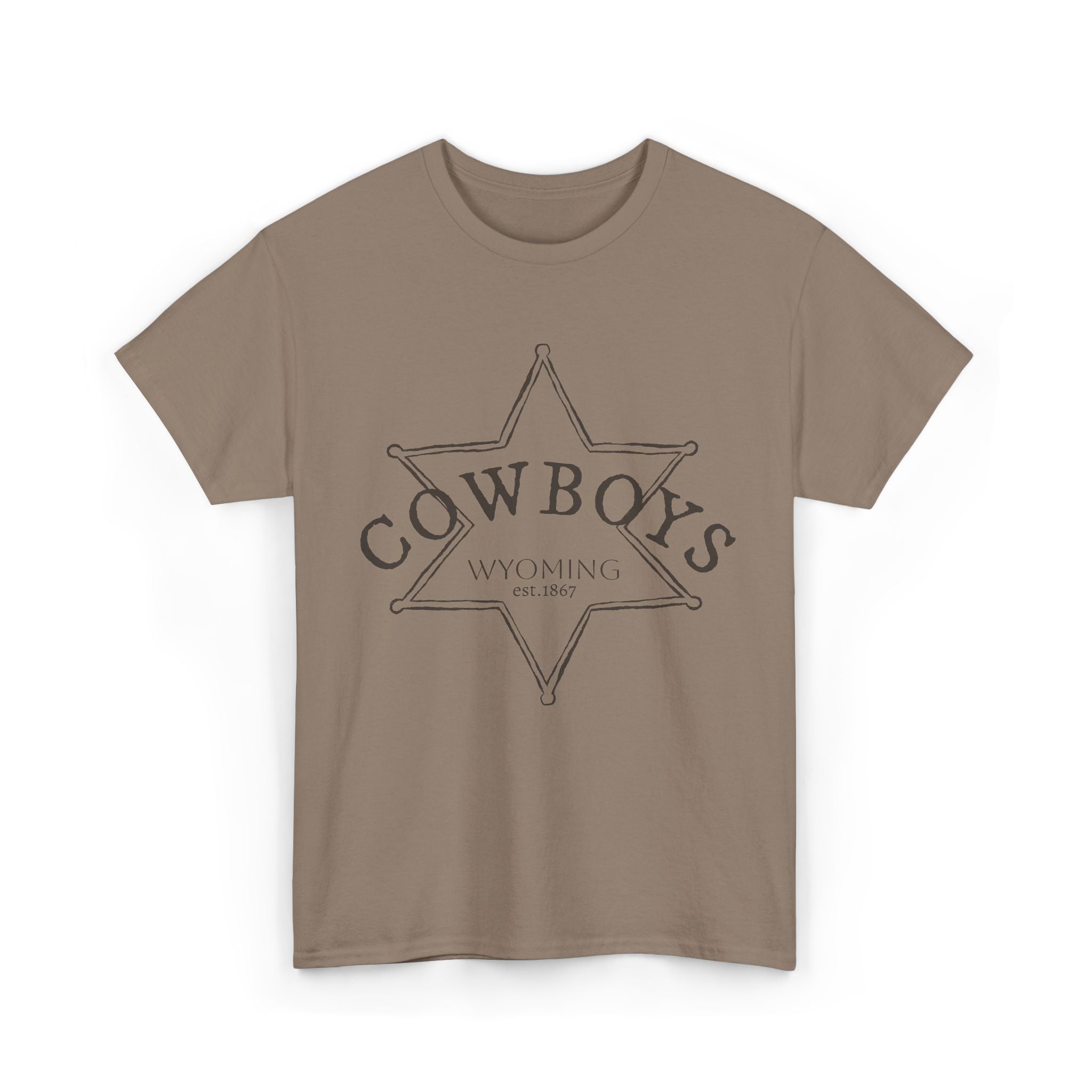 Cowboys Wyoming Sheriff Star T-Shirt — Vintage Western Tee