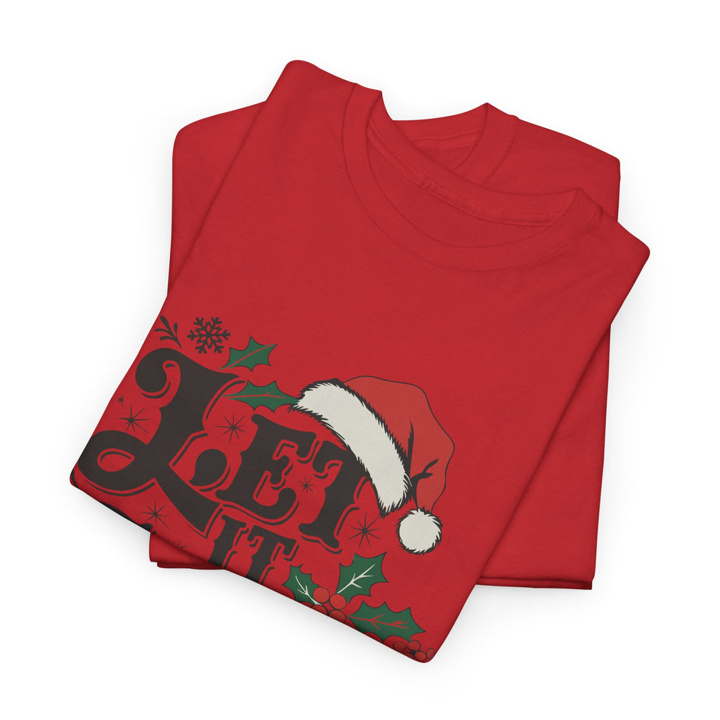 Let It Snow Christmas Unisex Tee - Holiday Cotton Shirt – Bamerix