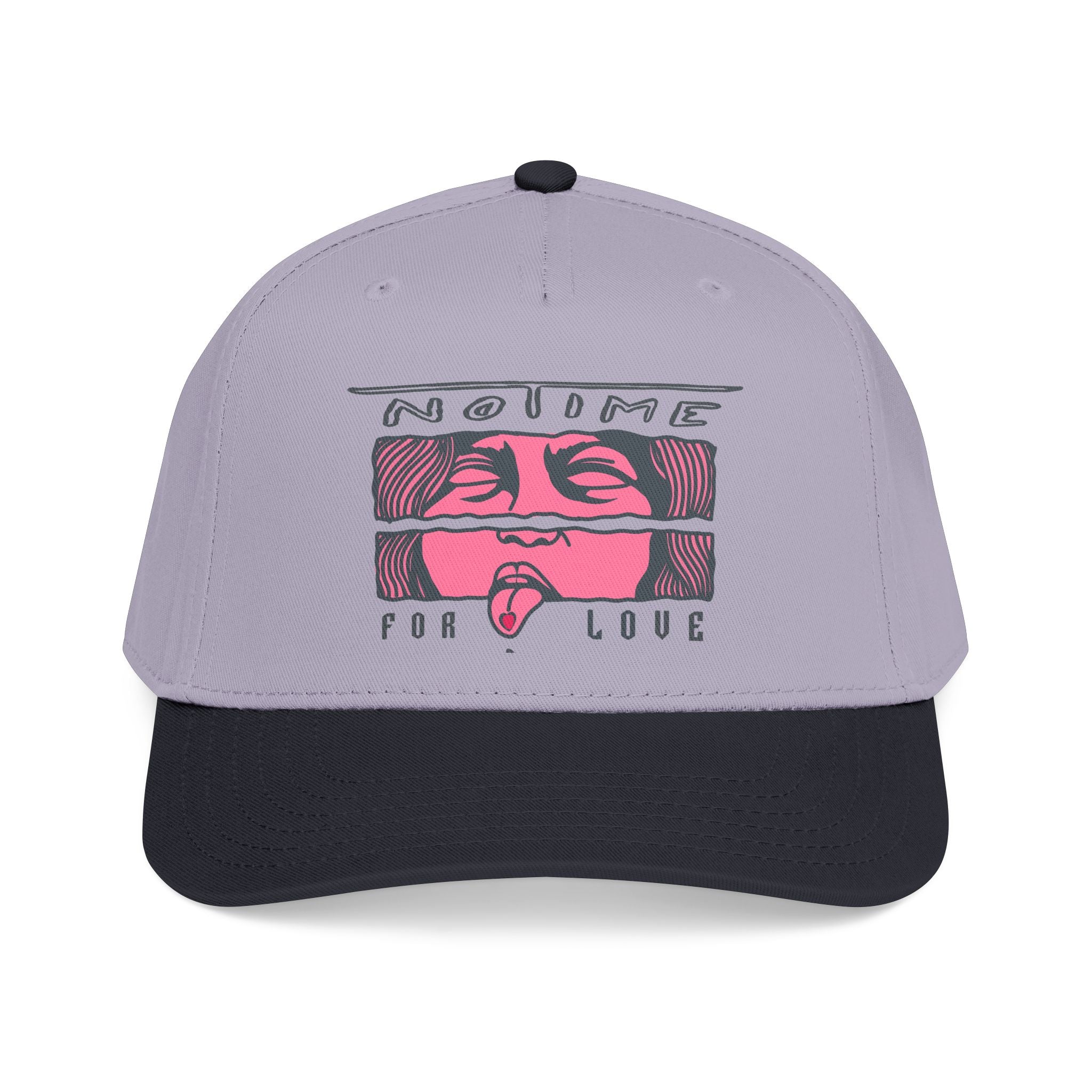 Baseball Cap — No Time for Love Retro Graphic Mid-Profile Hat – Bamerix