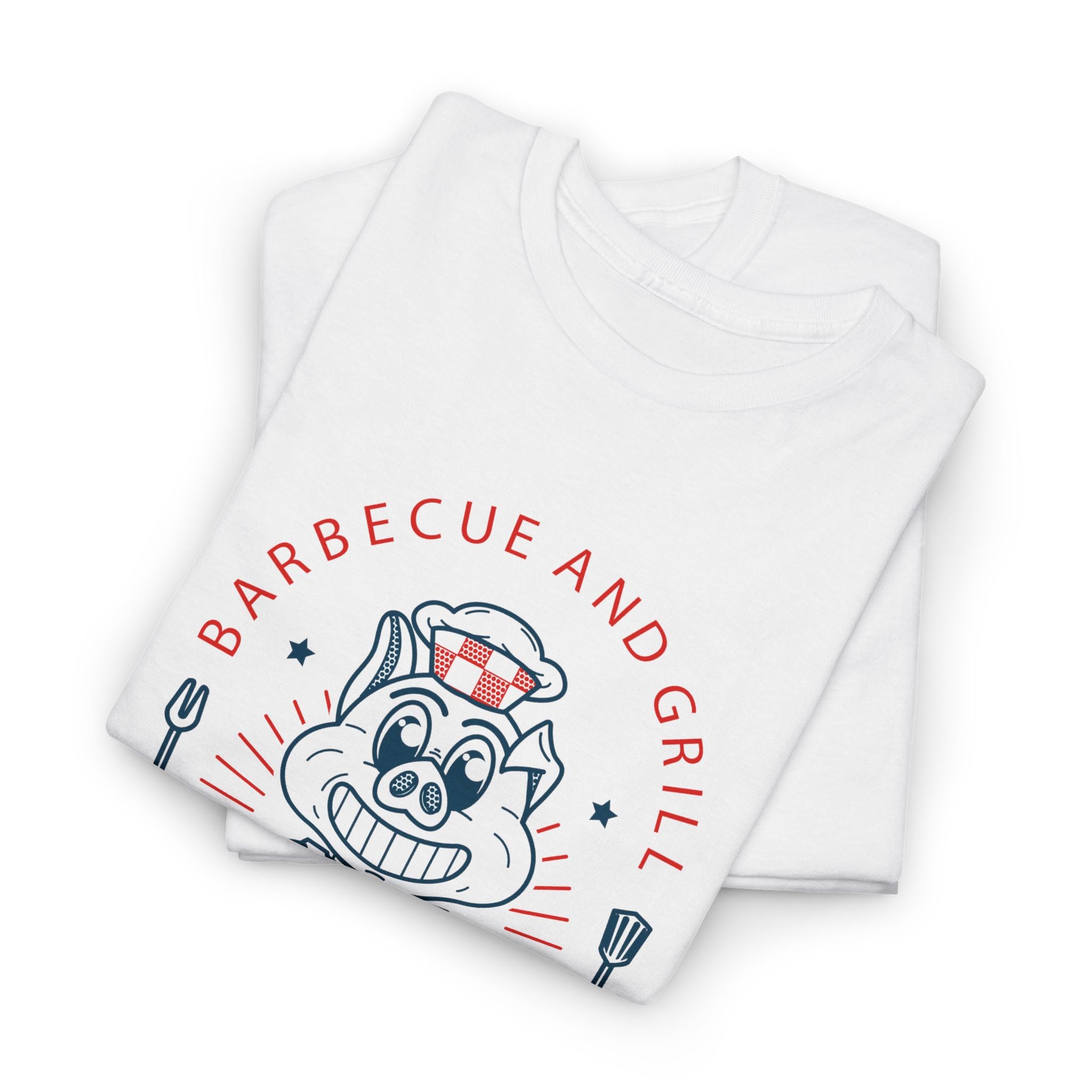 Grill Pig BBQ T-Shirt — Barbecue and Grill Retro Pig Chef Tee