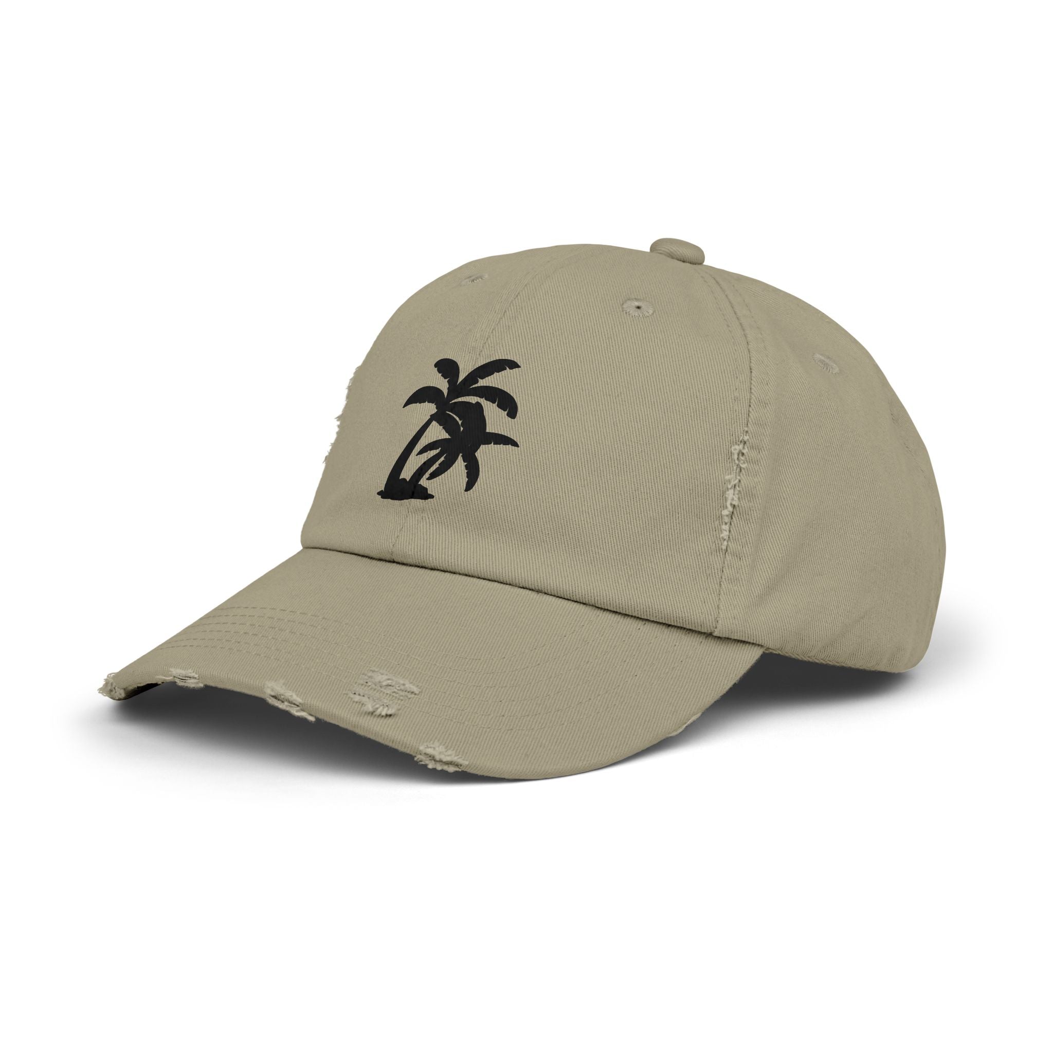 Distressed Palm Tree Cap — Vintage Beach Baseball Hat – Bamerix