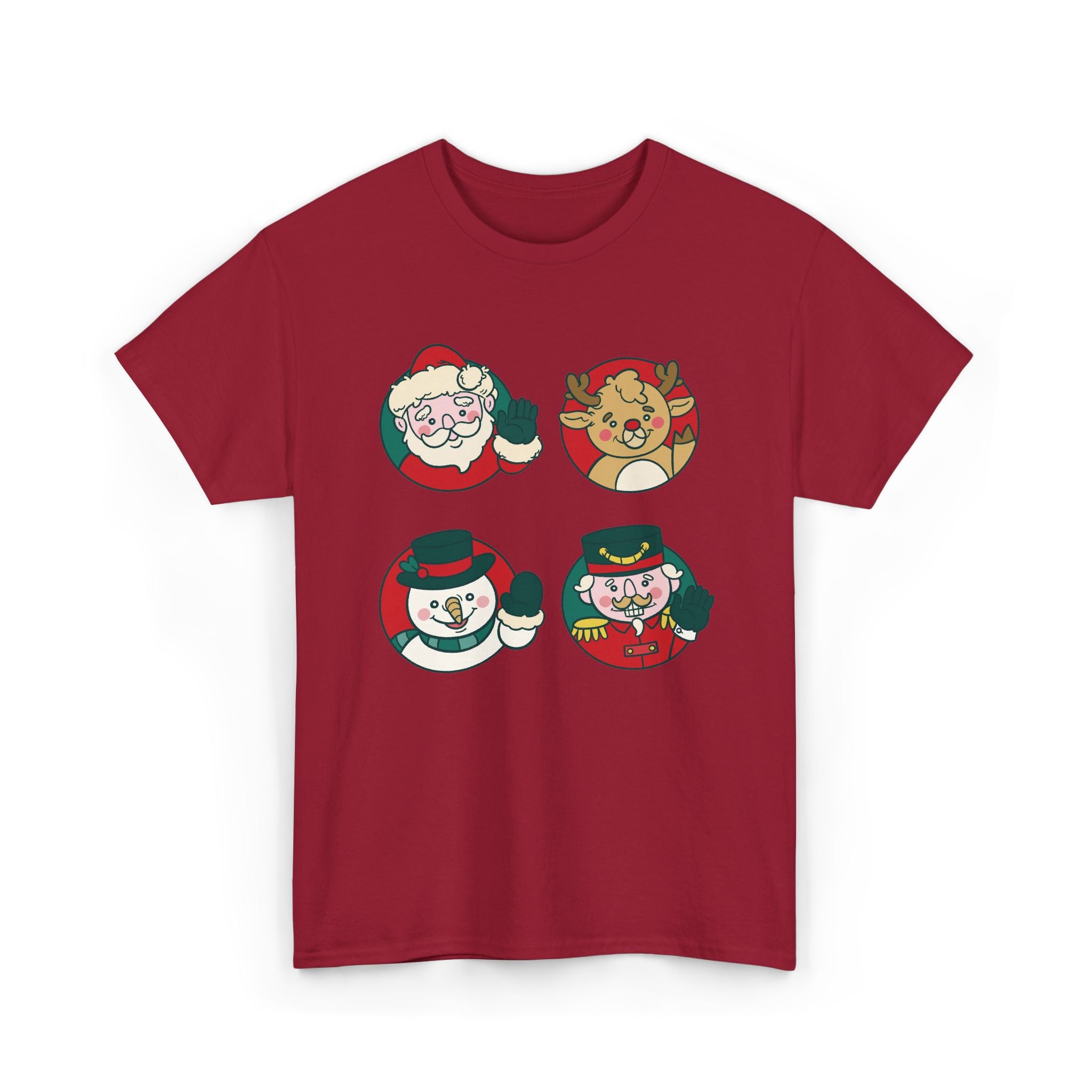 Festive Holiday T-Shirt Featuring Santa and Friends, Christmas Gift – Bamerix