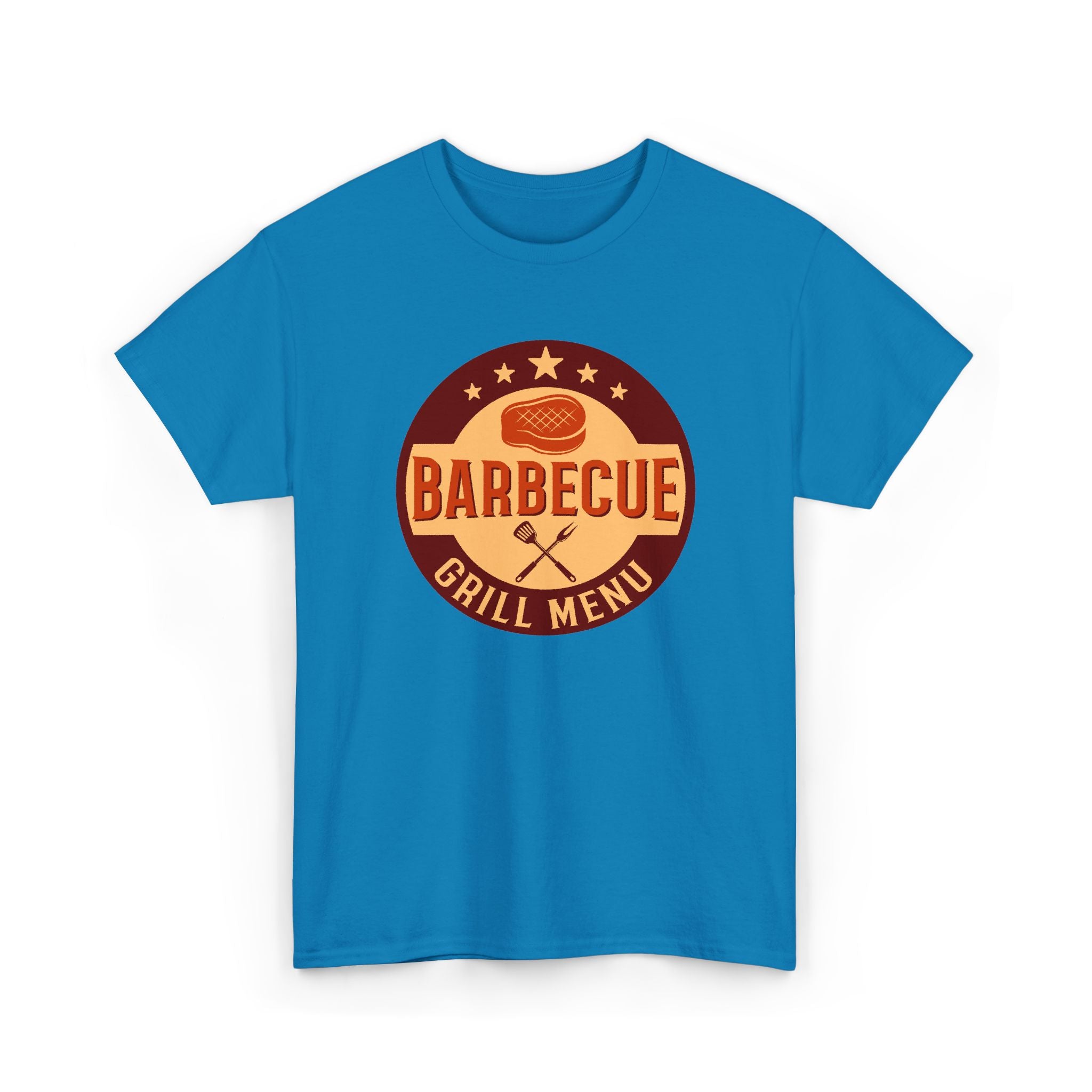 Barbecue Grill Menu T-Shirt — Vintage BBQ Cooking Tee