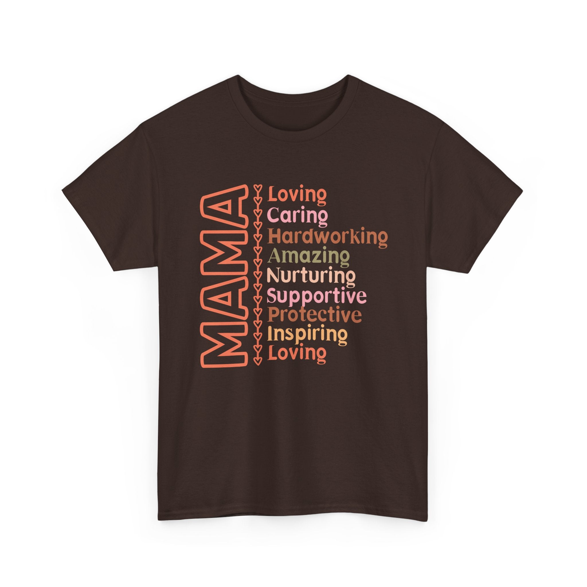 MAMA Word Art T-Shirt – Strong & Loving Mom Graphic Tee – Bamerix