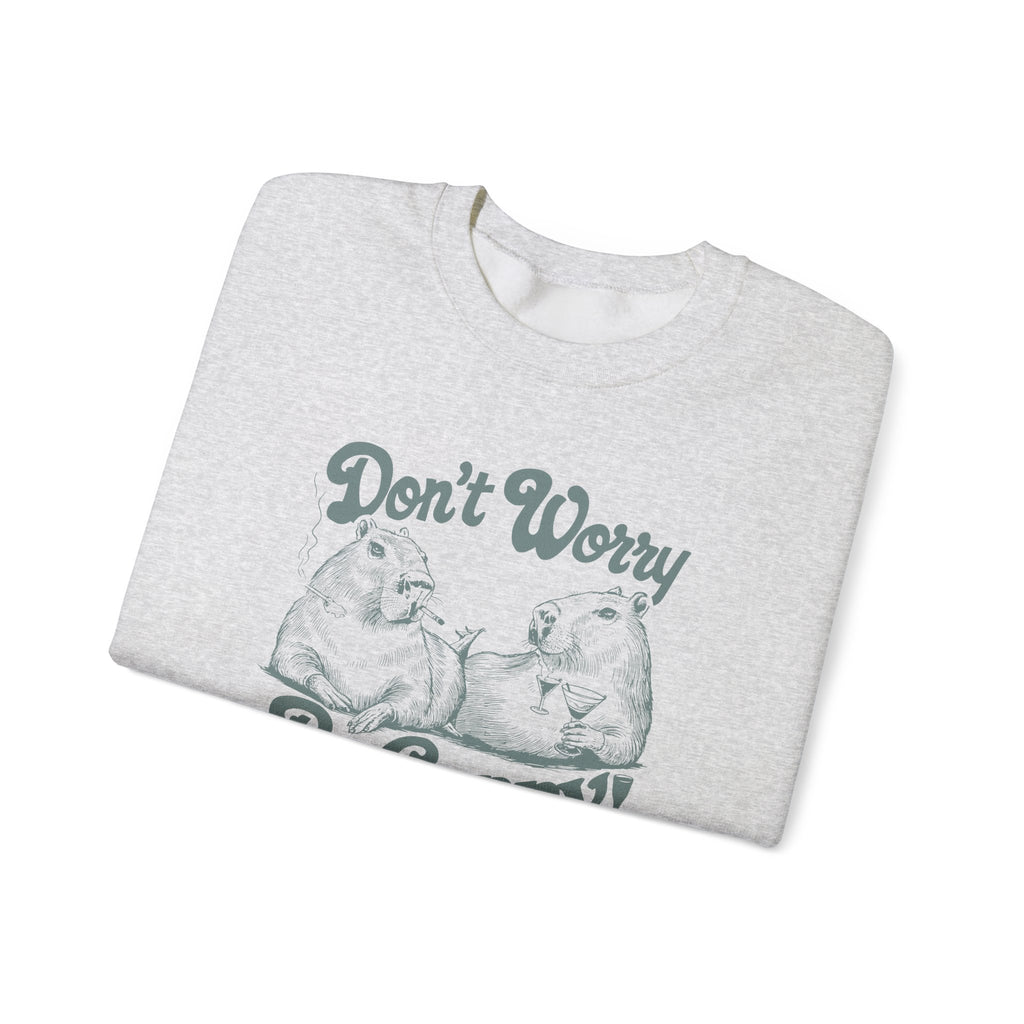 Don't Worry Be Cappy Sweatshirt, Funny Animal Lover Apparel – Bamerix