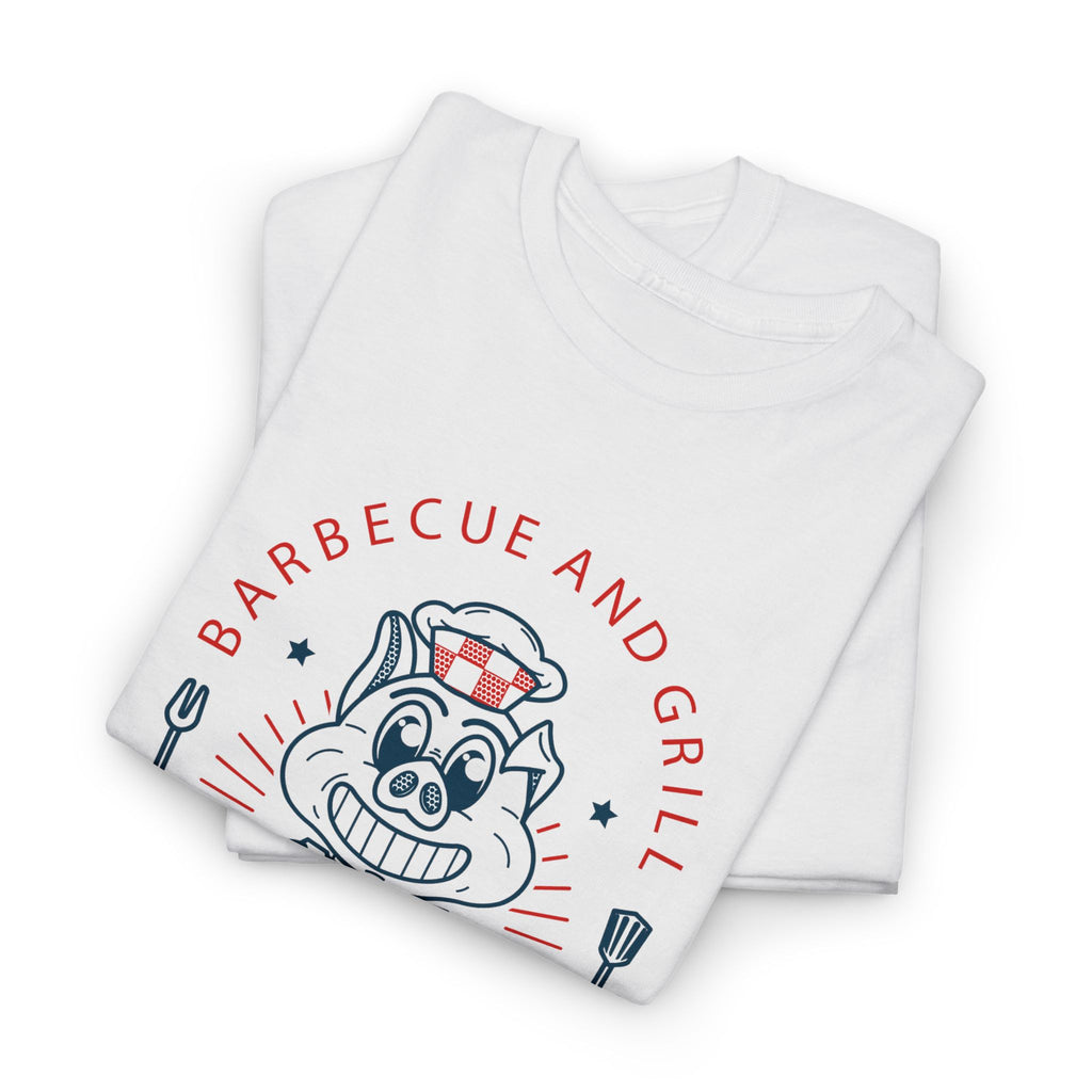 Grill Pig BBQ T-Shirt — Barbecue and Grill Retro Pig Chef Tee