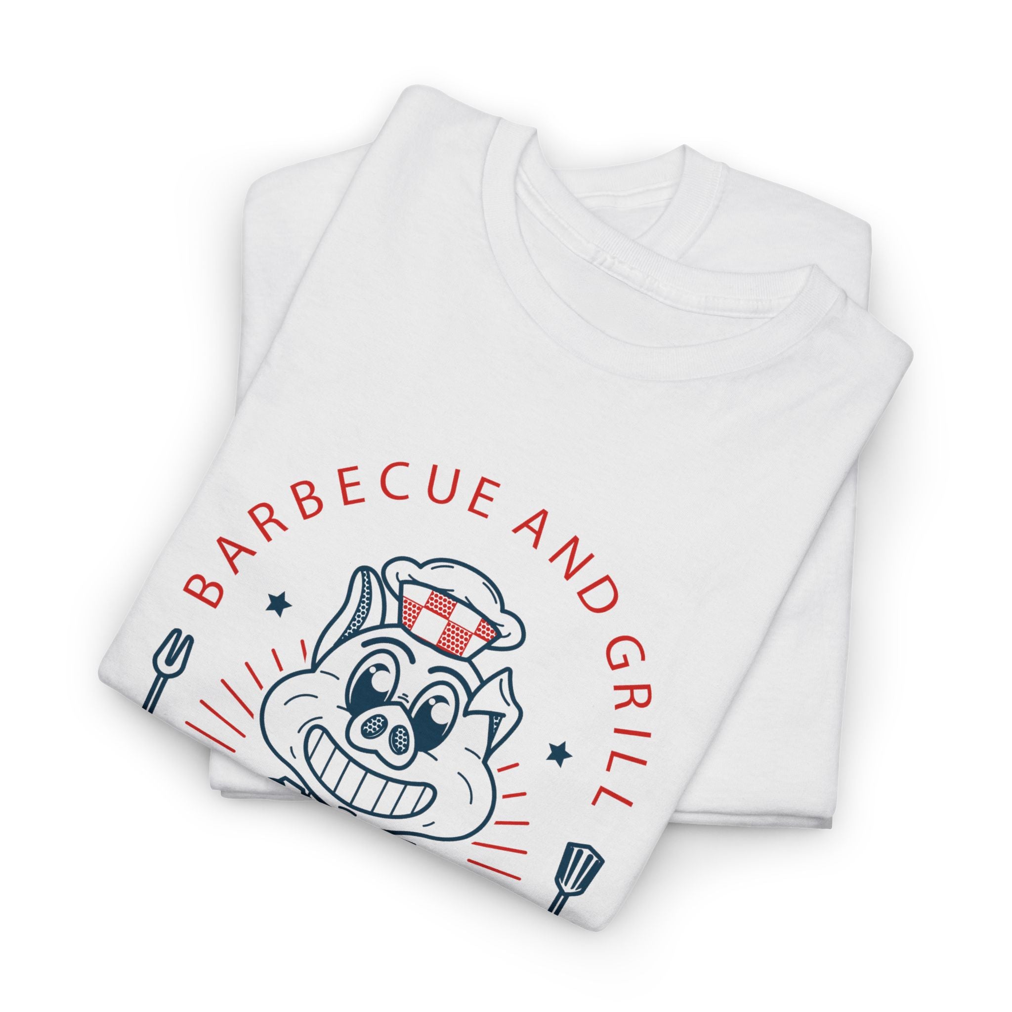 Grill Pig BBQ T-Shirt — Barbecue and Grill Retro Pig Chef Tee