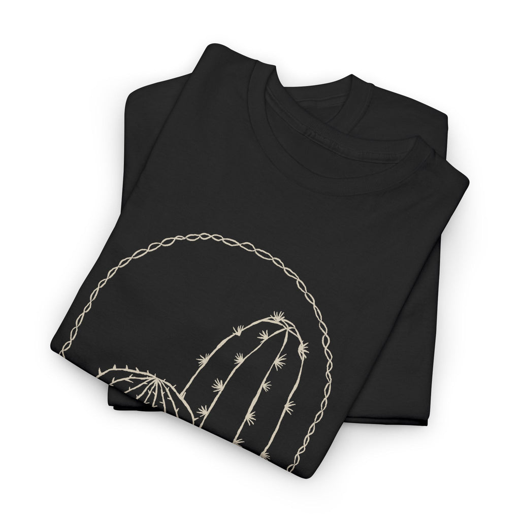Cactus Arch Tee — Minimal Desert Line Art T-Shirt