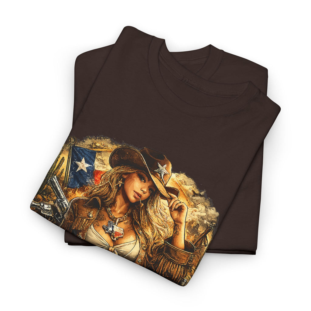 Texas Cowgirl Graphic Tee — Vintage Western Rodeo T-Shirt – Bamerix