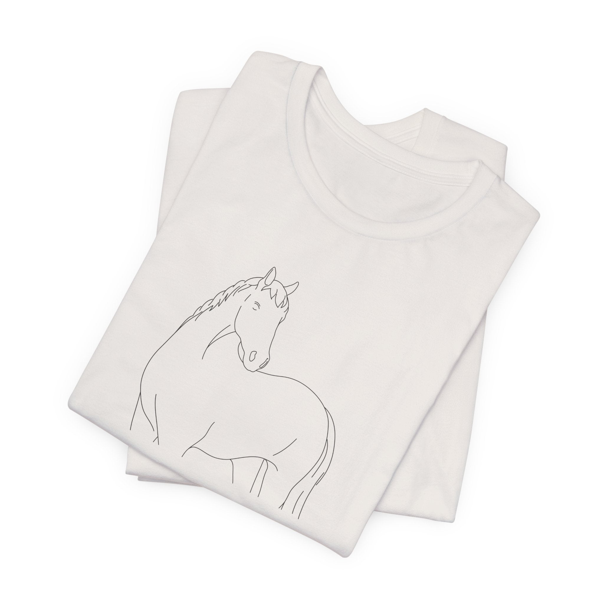 Members Only Horse Tee — Minimalist Equestrian Short Sleeve Shirt – Bamerix