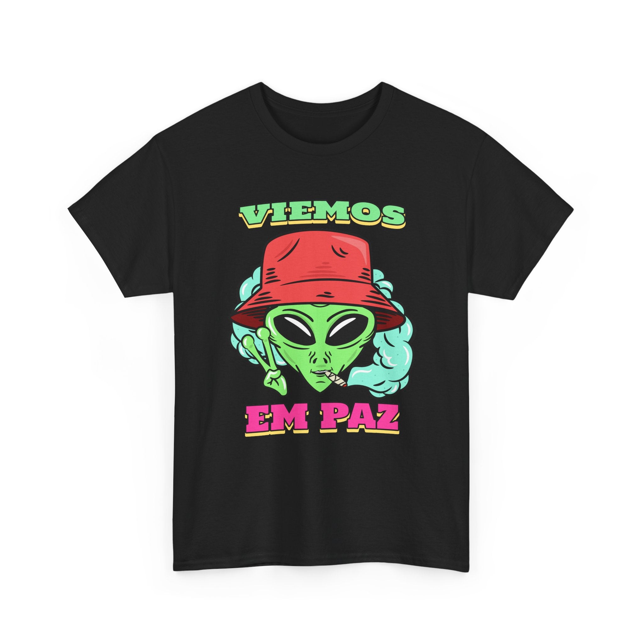 Alien Peace T-Shirt — Viemos Em Paz Retro Graphic Tee – Bamerix