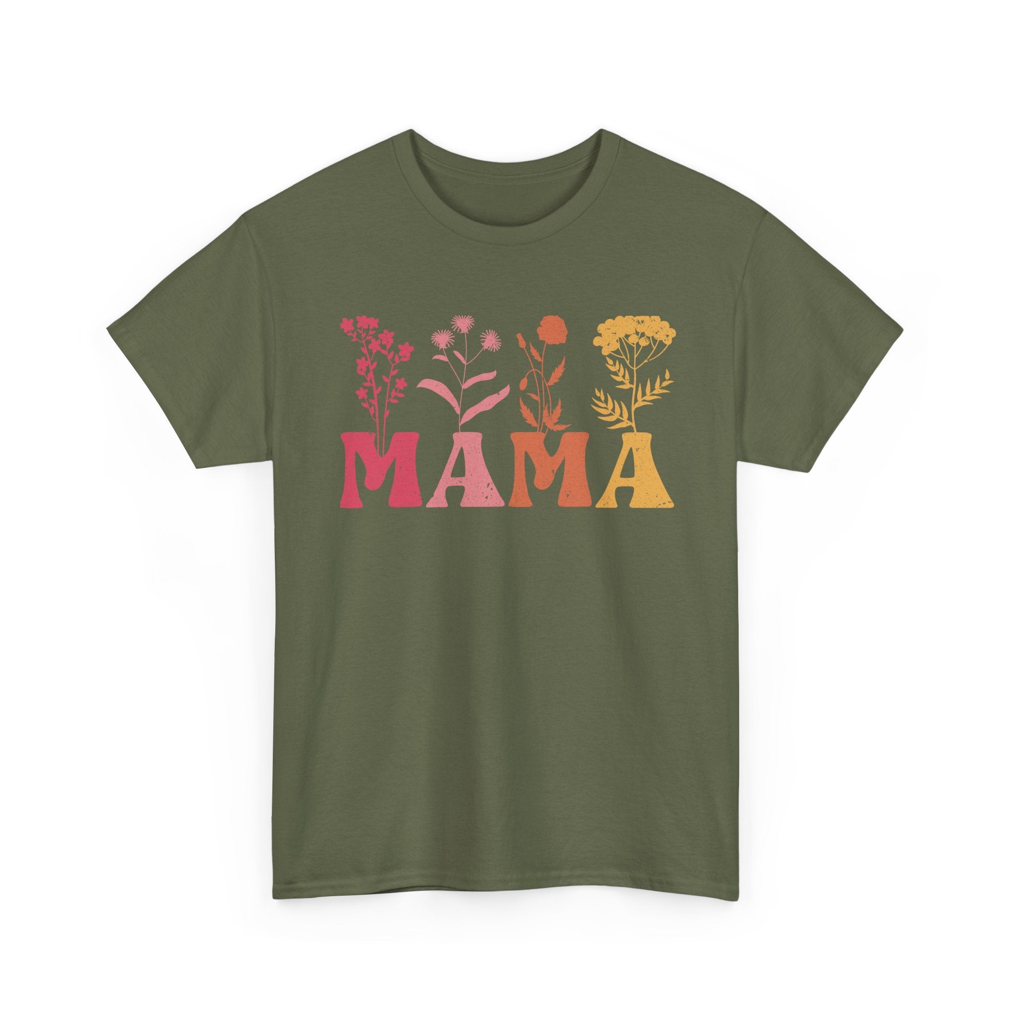 MAMA Floral T-Shirt – Stylish Everyday Tee for Moms – Bamerix