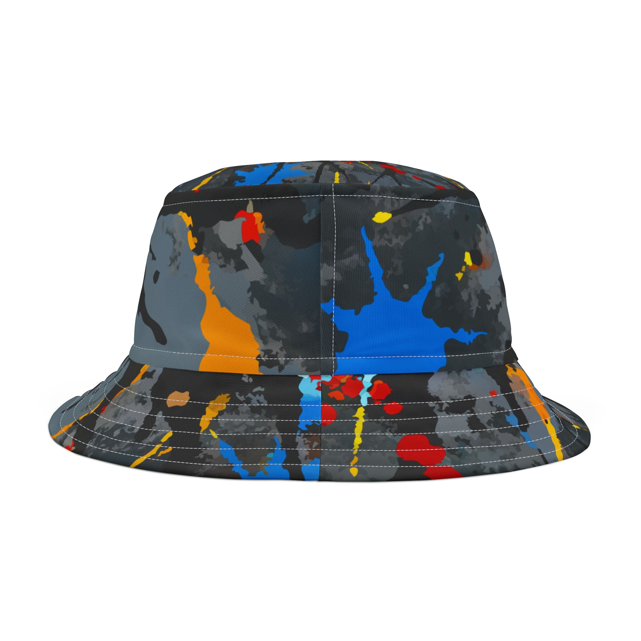 Paint Splatter Bucket Hat — Colorful Streetwear Sun Hat – Bamerix
