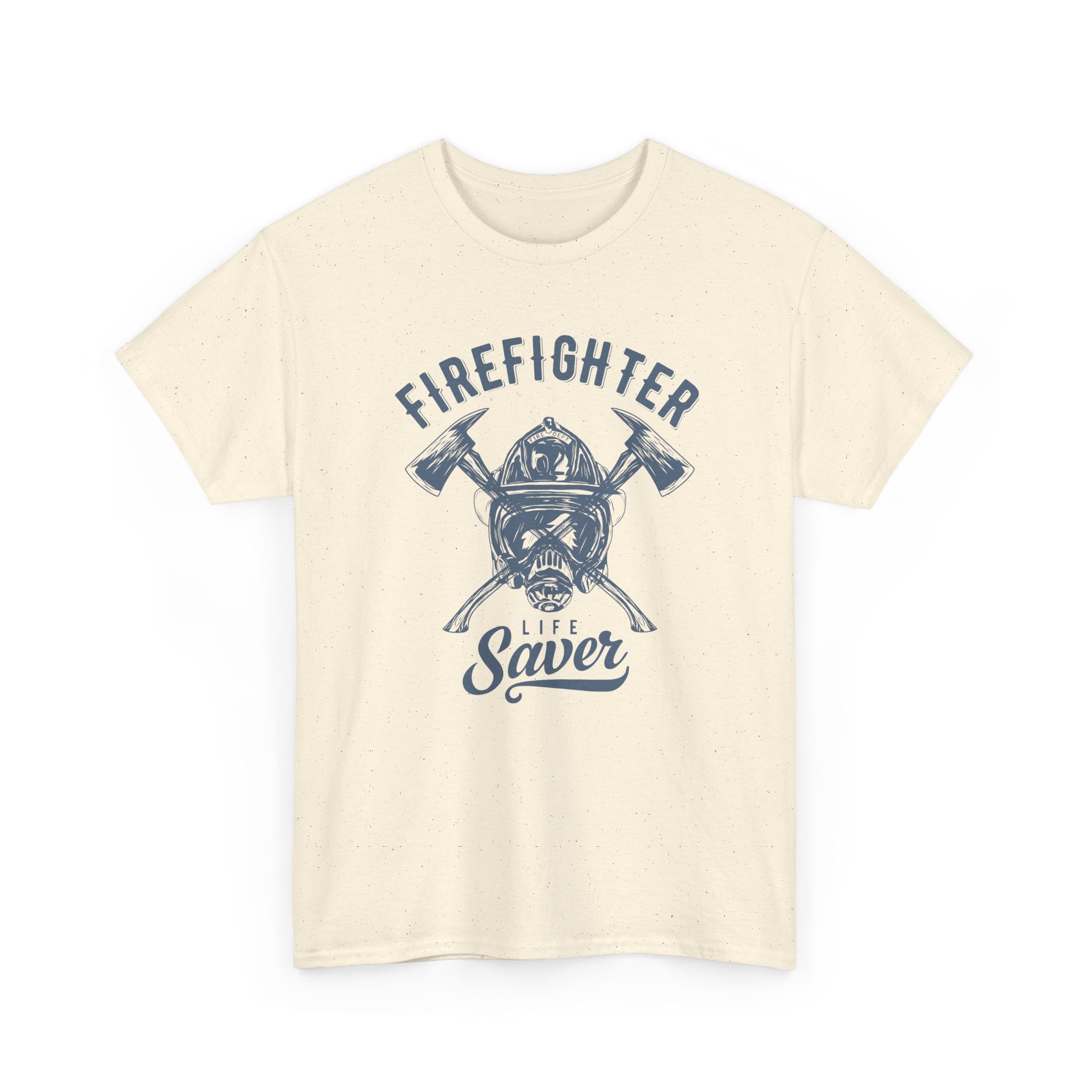 Firefighter Helmet & Axes Tee — Life Saver Rescue Crew Shirt – Bamerix