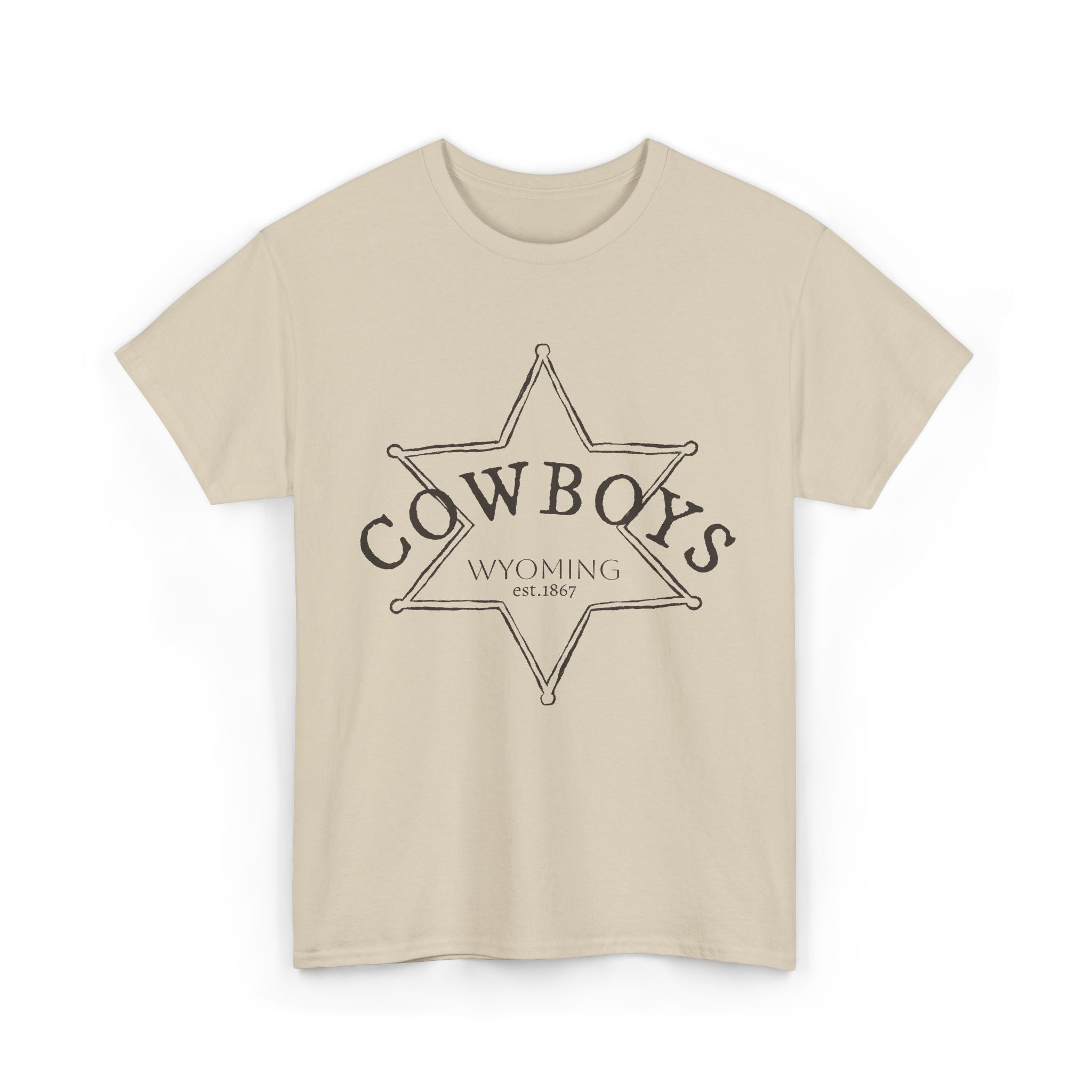 Cowboys Wyoming Sheriff Star T-Shirt — Vintage Western Tee