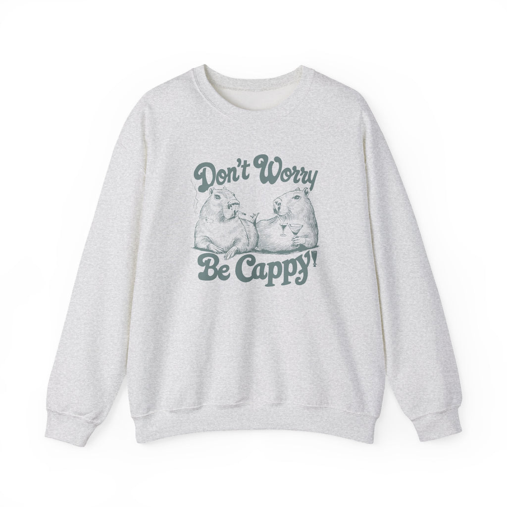 Don't Worry Be Cappy Sweatshirt, Funny Animal Lover Apparel – Bamerix