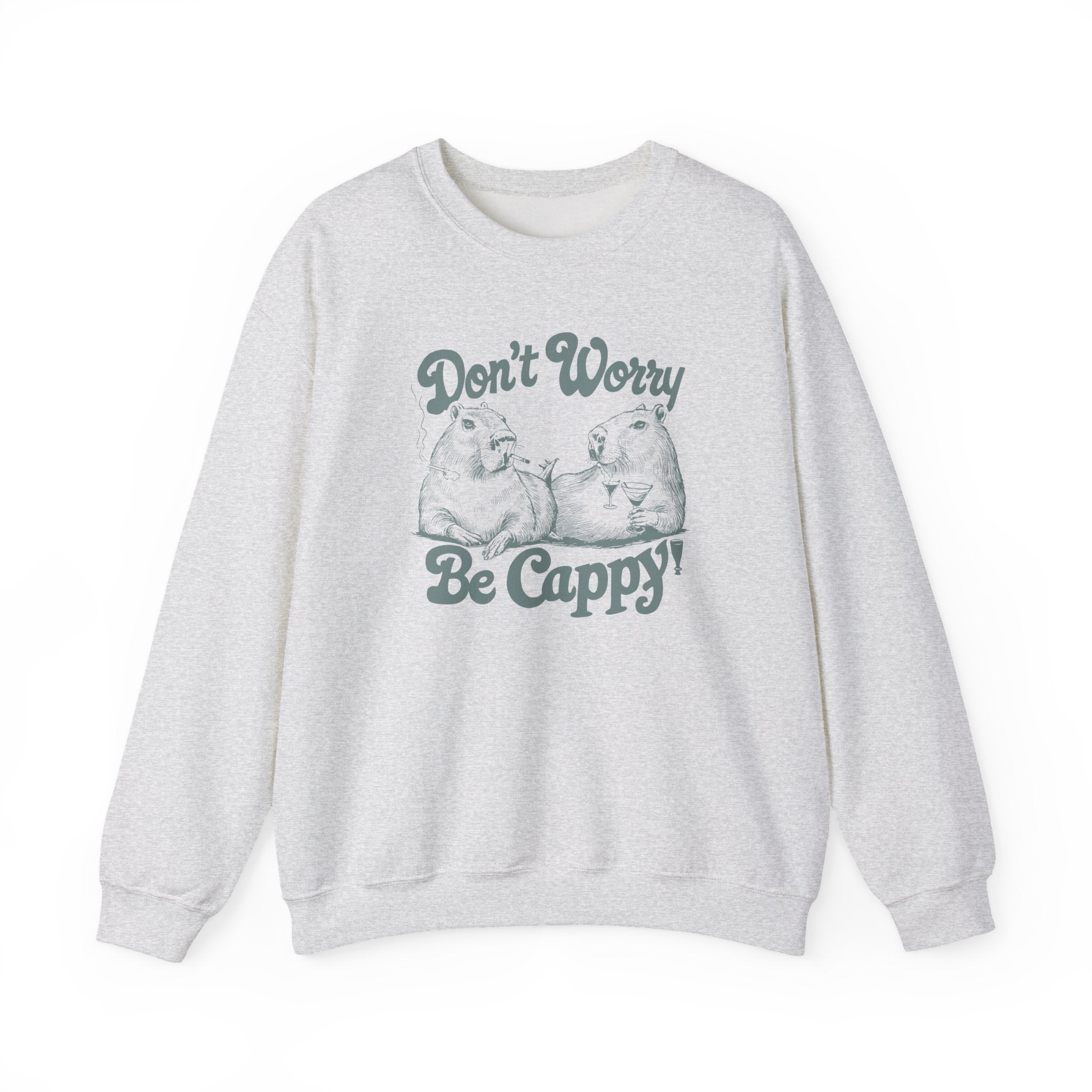 Don't Worry Be Cappy Sweatshirt, Funny Animal Lover Apparel – Bamerix