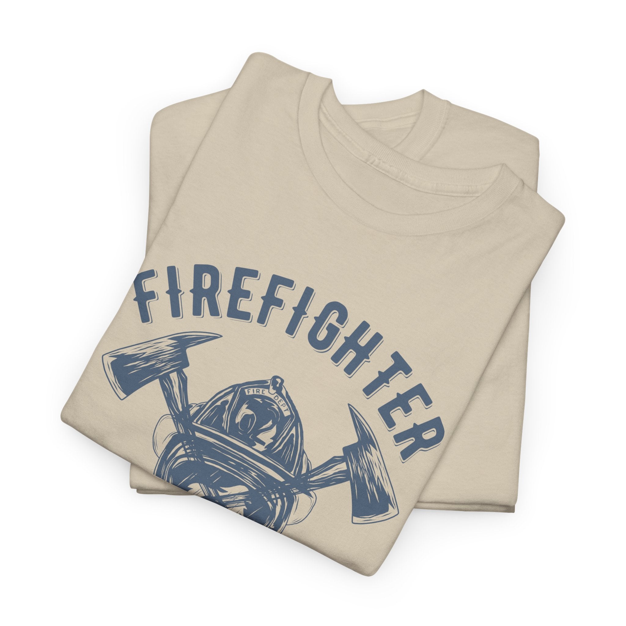 Firefighter Helmet & Axes Tee — Life Saver Rescue Crew Shirt – Bamerix
