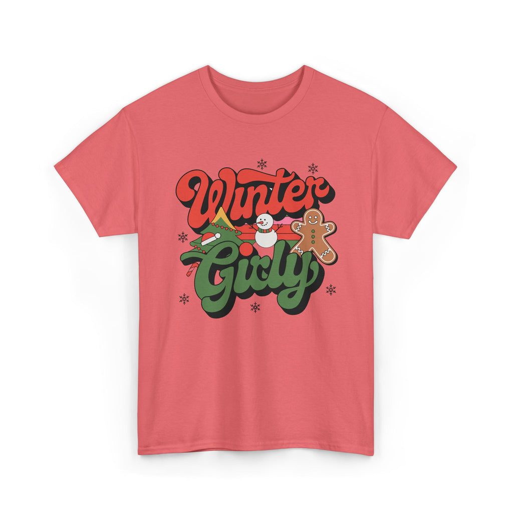 Festive Winter Vibes T-Shirt, Holiday Snowflake Tee, Christmas Winter Shirt – Bamerix