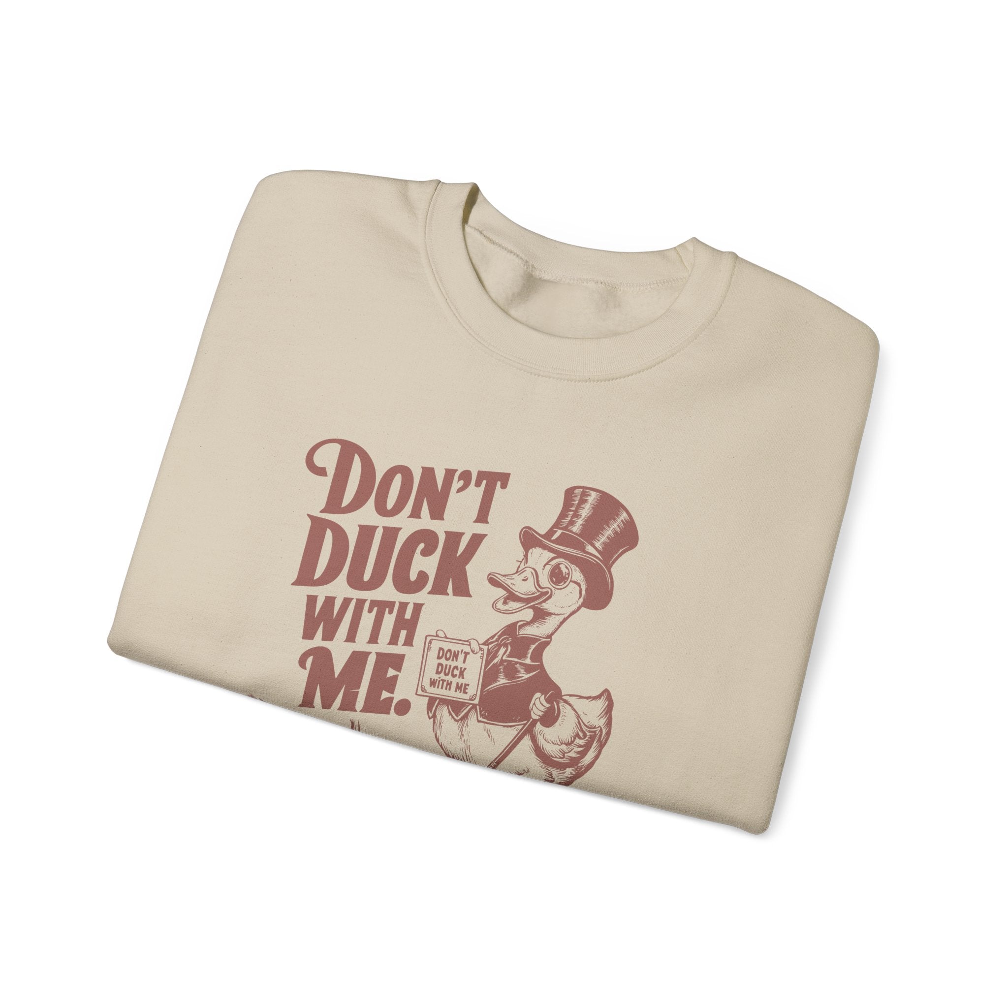 Quirky Duck Sweatshirt, Funny Gift for Animal Lovers, Unisex Crewneck – Bamerix