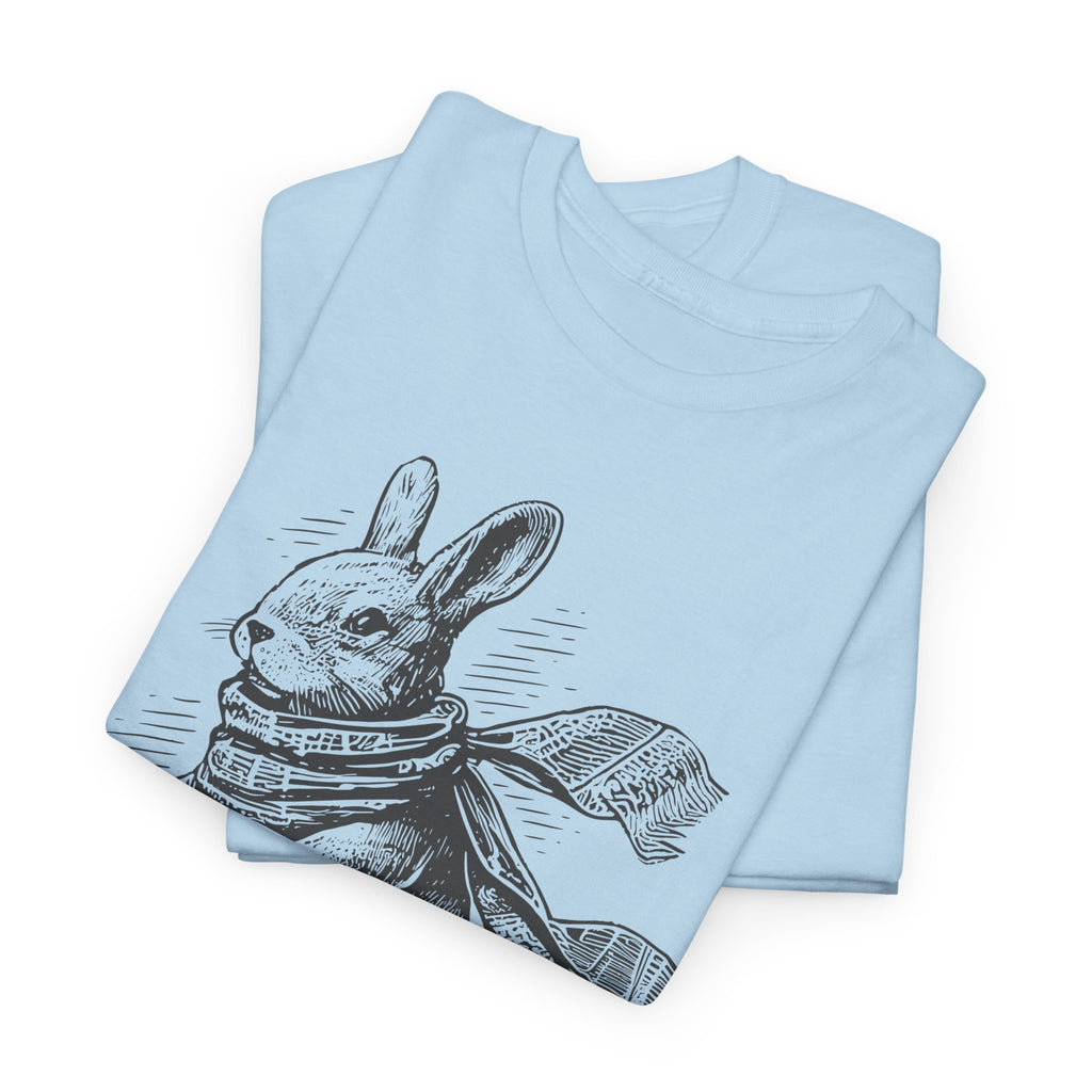 Bunny on Bike T-Shirt — Vintage Sketch Rabbit Riding Bicycle Tee – Bamerix