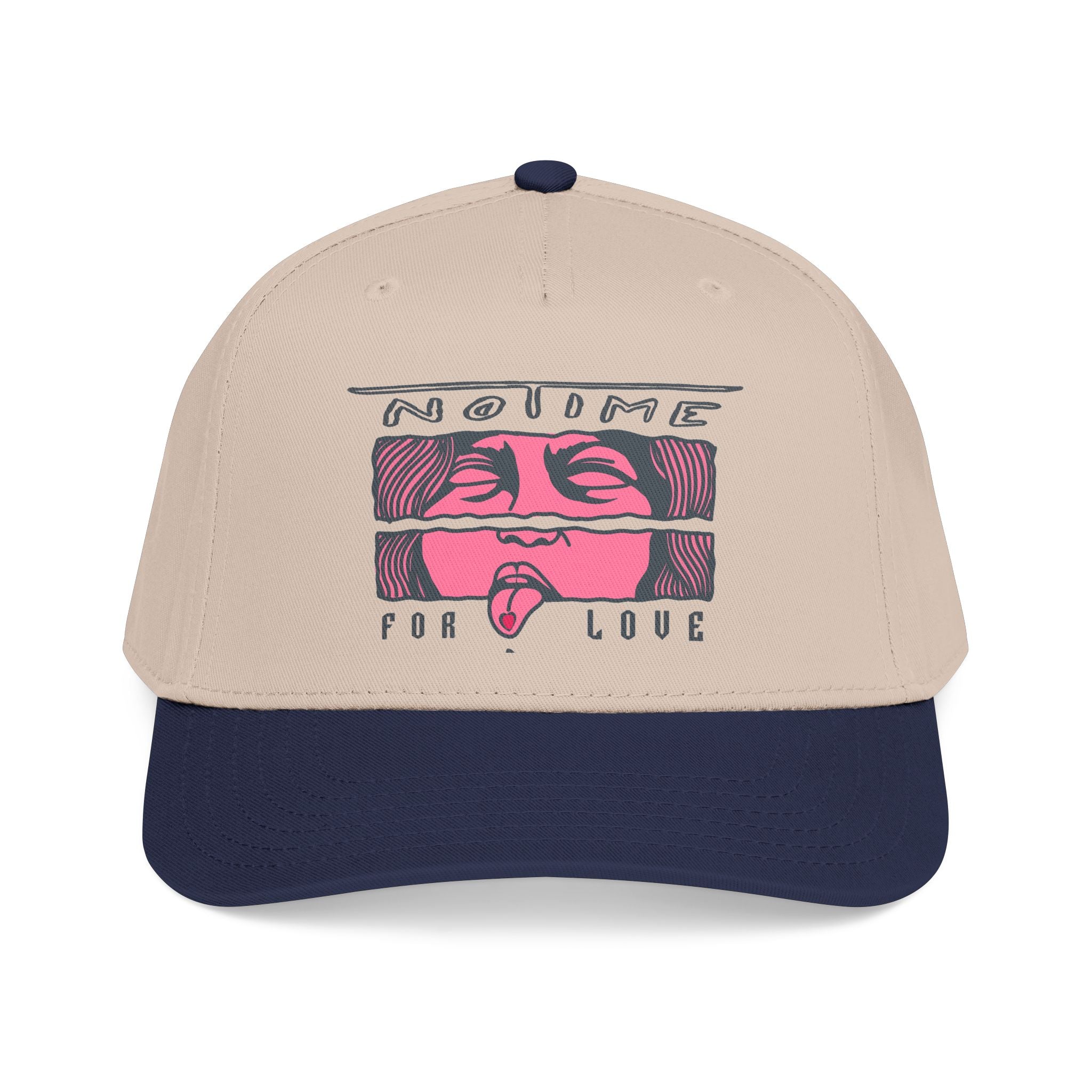 Baseball Cap — No Time for Love Retro Graphic Mid-Profile Hat – Bamerix