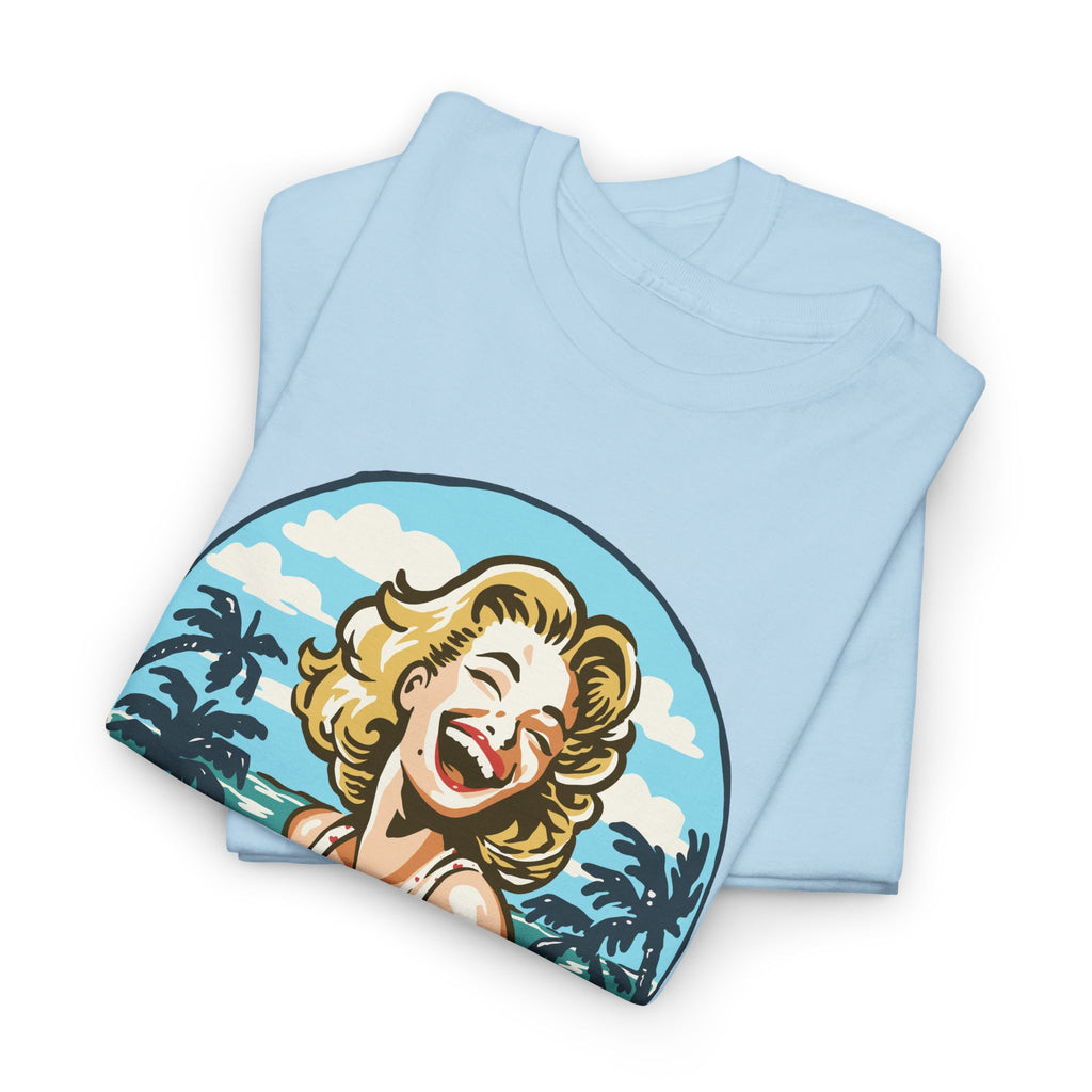 Vintage Beach Girl Graphic T-Shirt | Retro Summer Style Tee – Bamerix