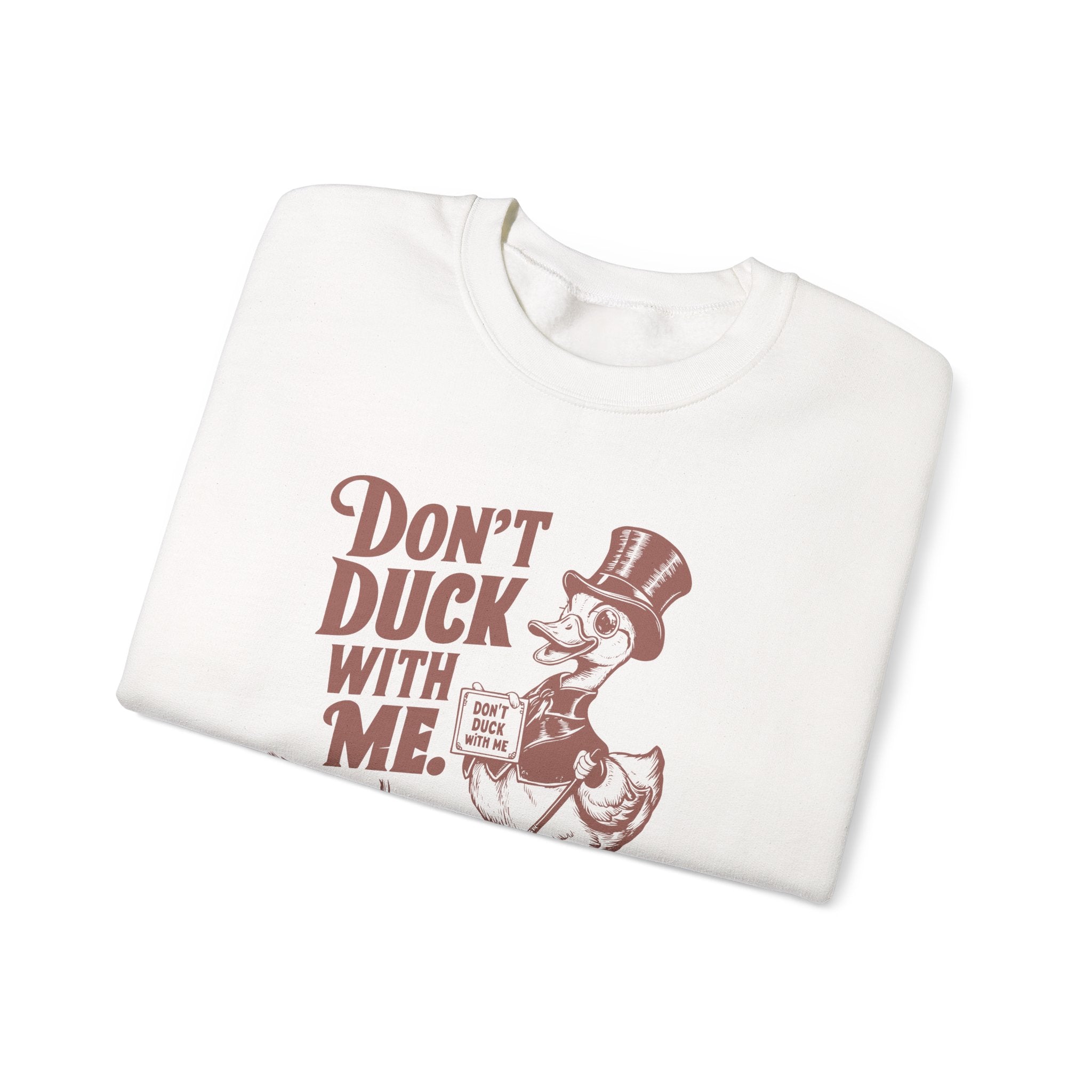 Quirky Duck Sweatshirt, Funny Gift for Animal Lovers, Unisex Crewneck – Bamerix