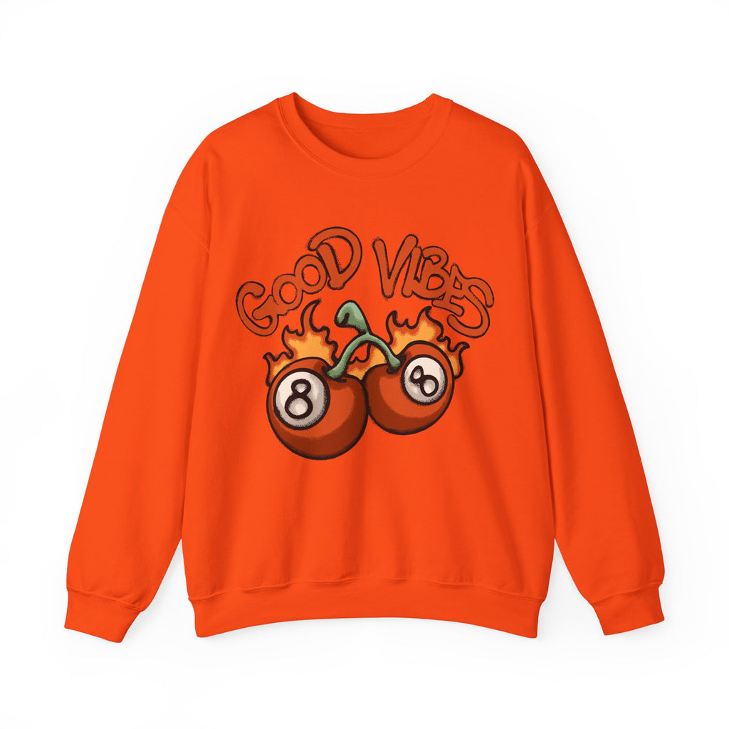 Good Vibes Flaming 8-Ball Tomatoes Sweatshirt – Bamerix