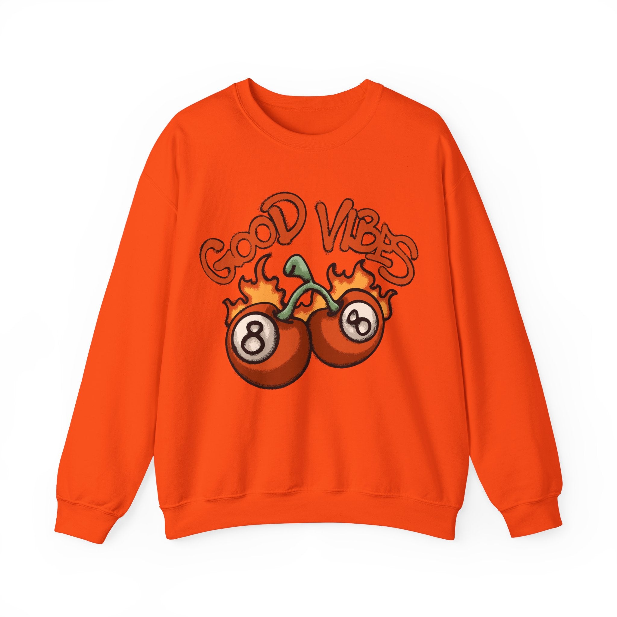 Good Vibes Flaming 8-Ball Tomatoes Sweatshirt – Bamerix