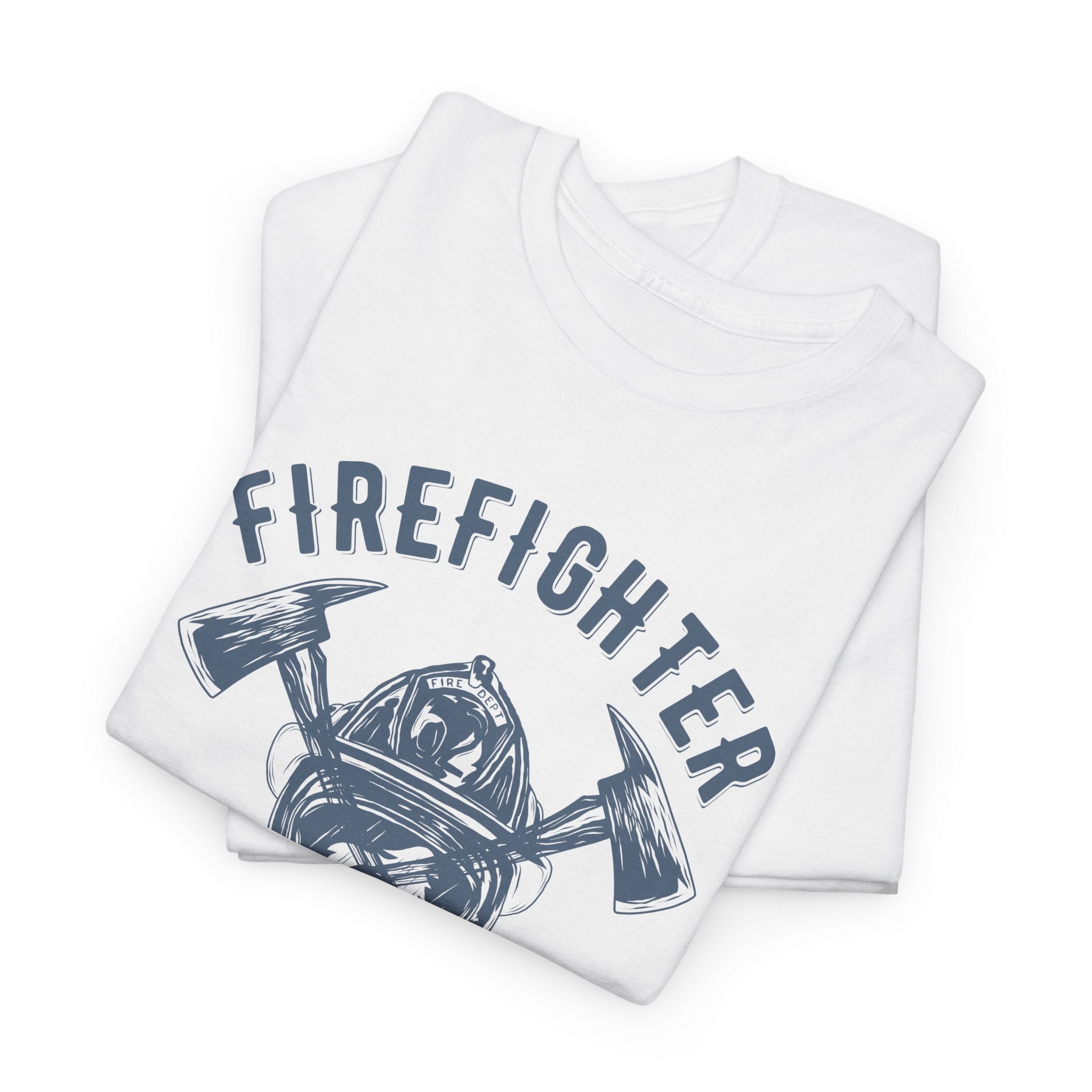 Firefighter Helmet & Axes Tee — Life Saver Rescue Crew Shirt – Bamerix