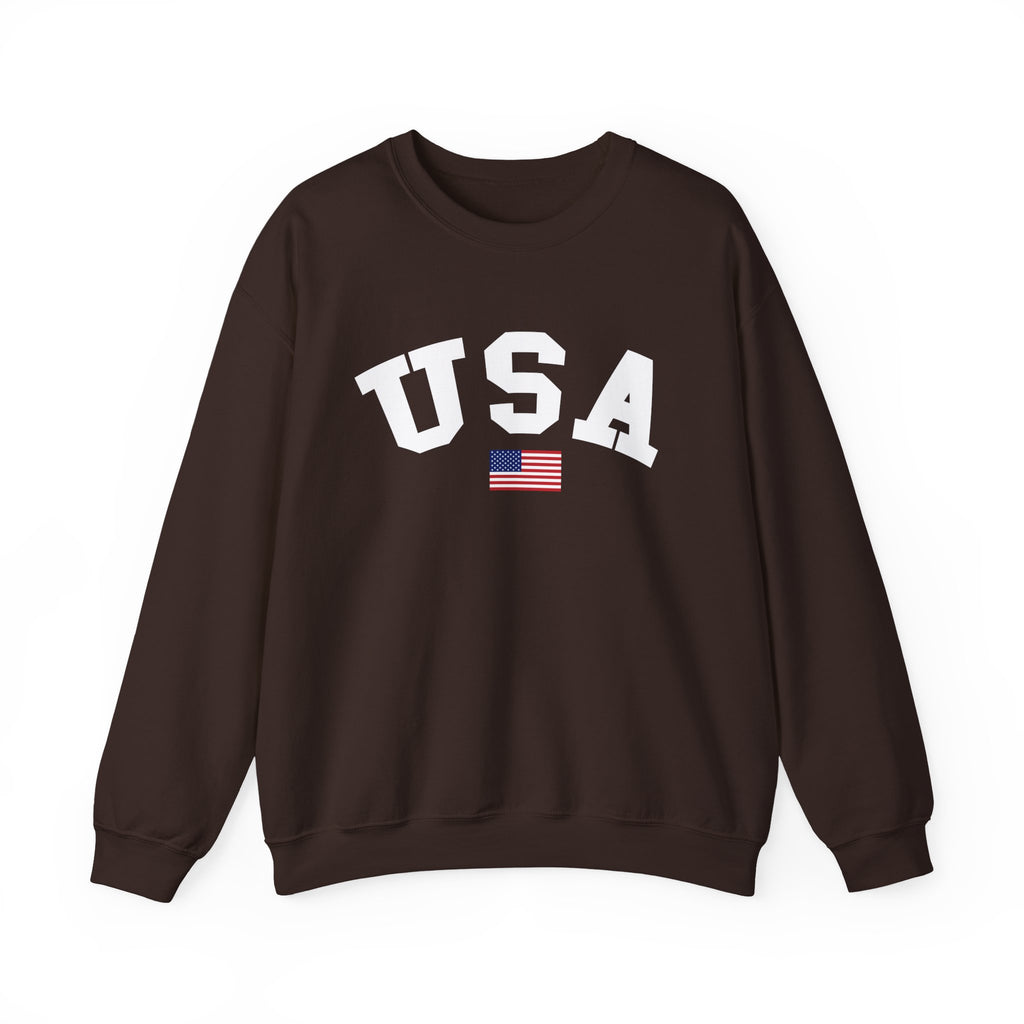 USA Crewneck Sweatshirt with Flag  Patriotic American Pullover – Bamerix