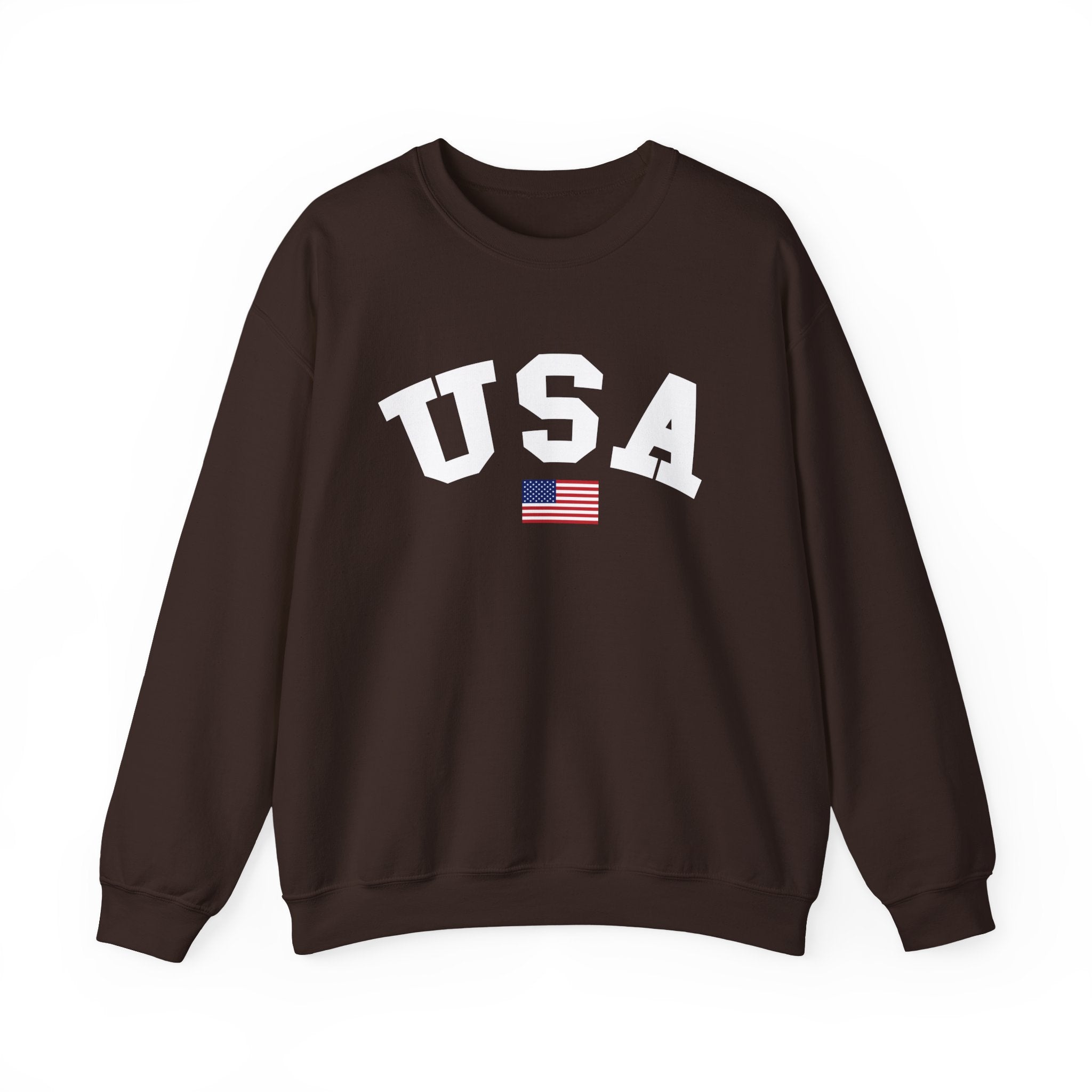 USA Crewneck Sweatshirt with Flag  Patriotic American Pullover – Bamerix