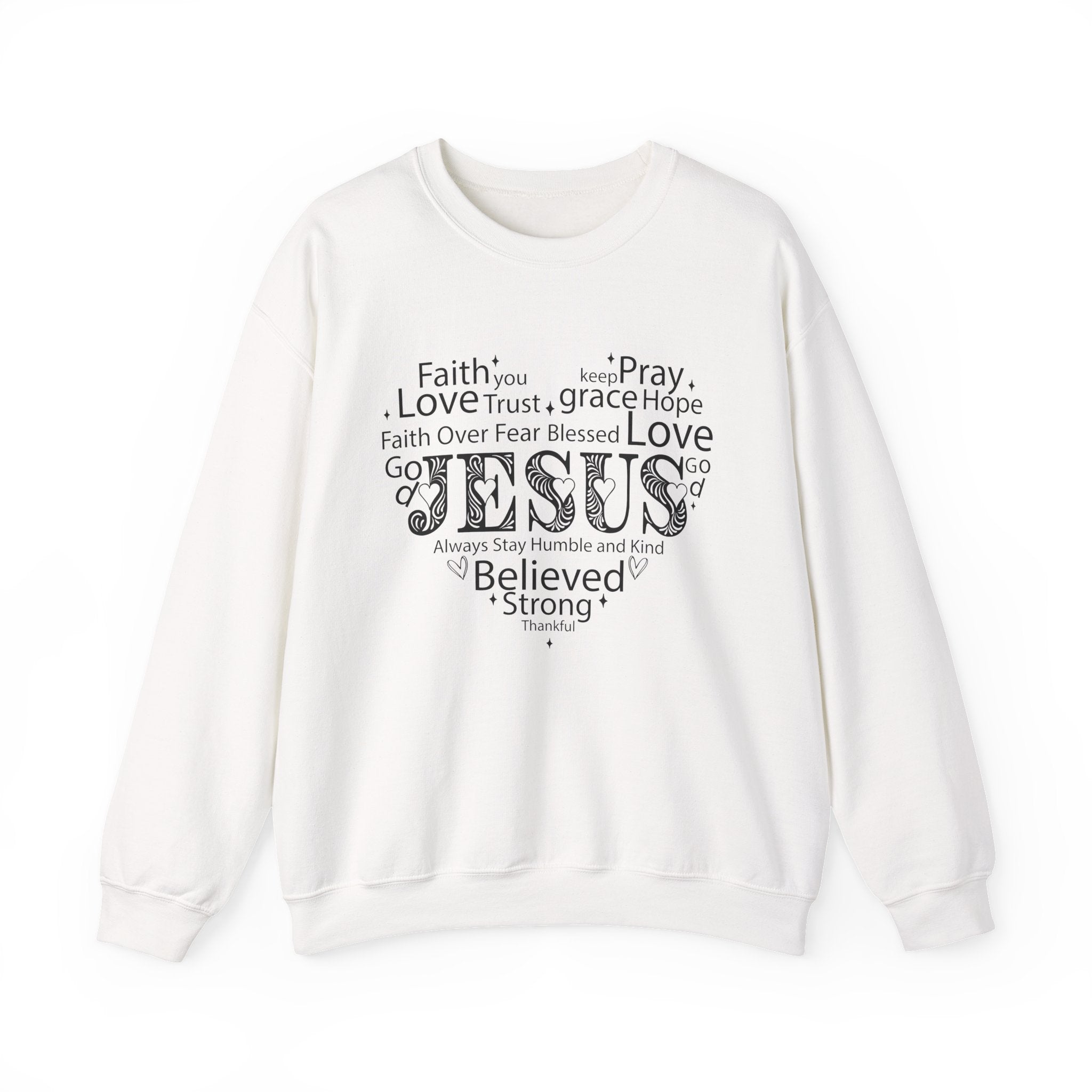 Inspirational Crewneck Sweatshirt - "Always Stay Humble and Kind" | Jesus  – Bamerix