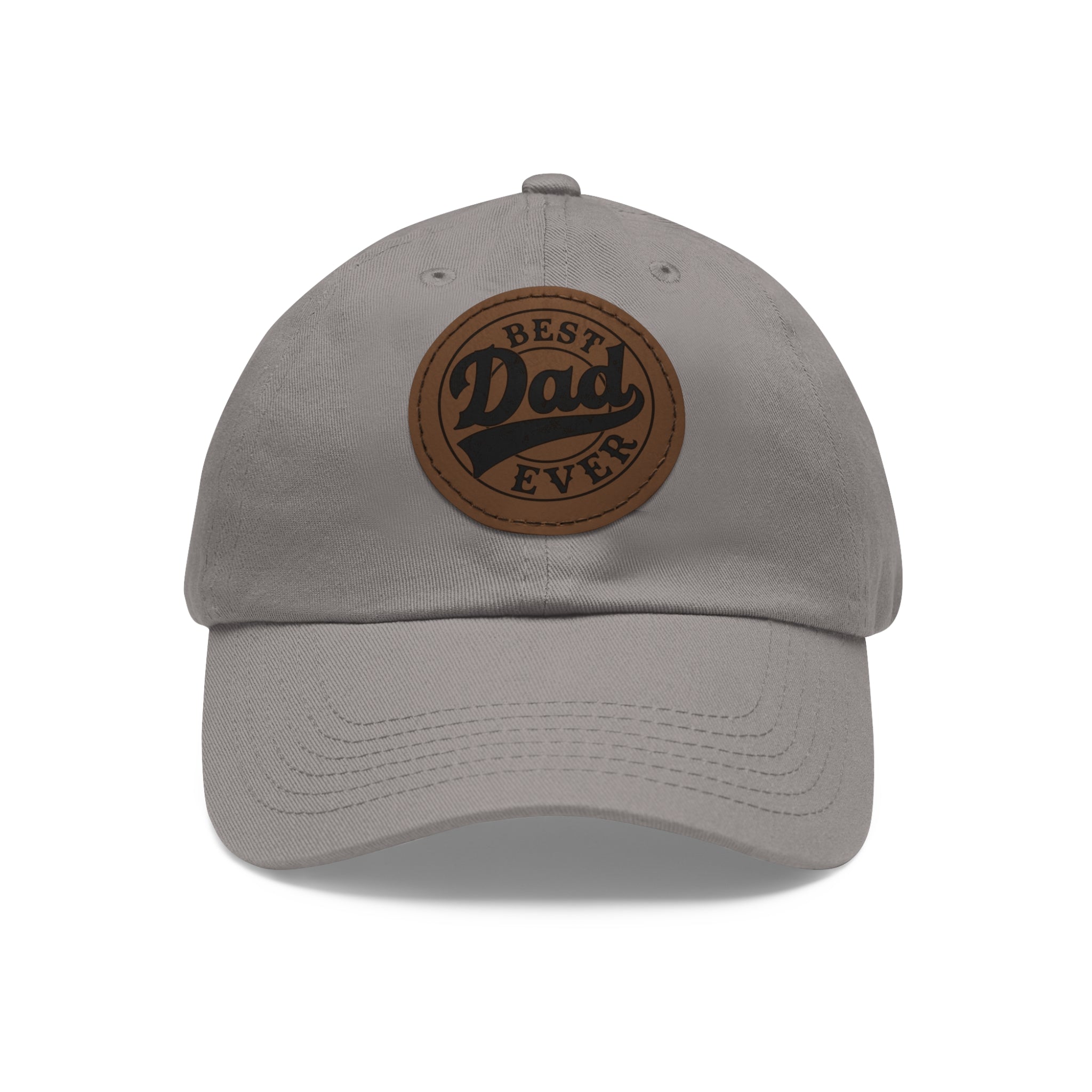Best Dad Ever Leather Patch Dad Hat – Bamerix